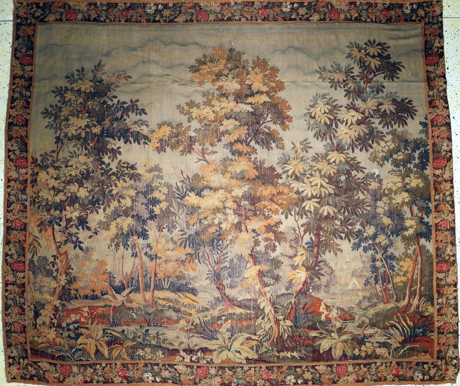 Antique tapestry, Flanders, 19th century, woolon cotton (1 of 8)