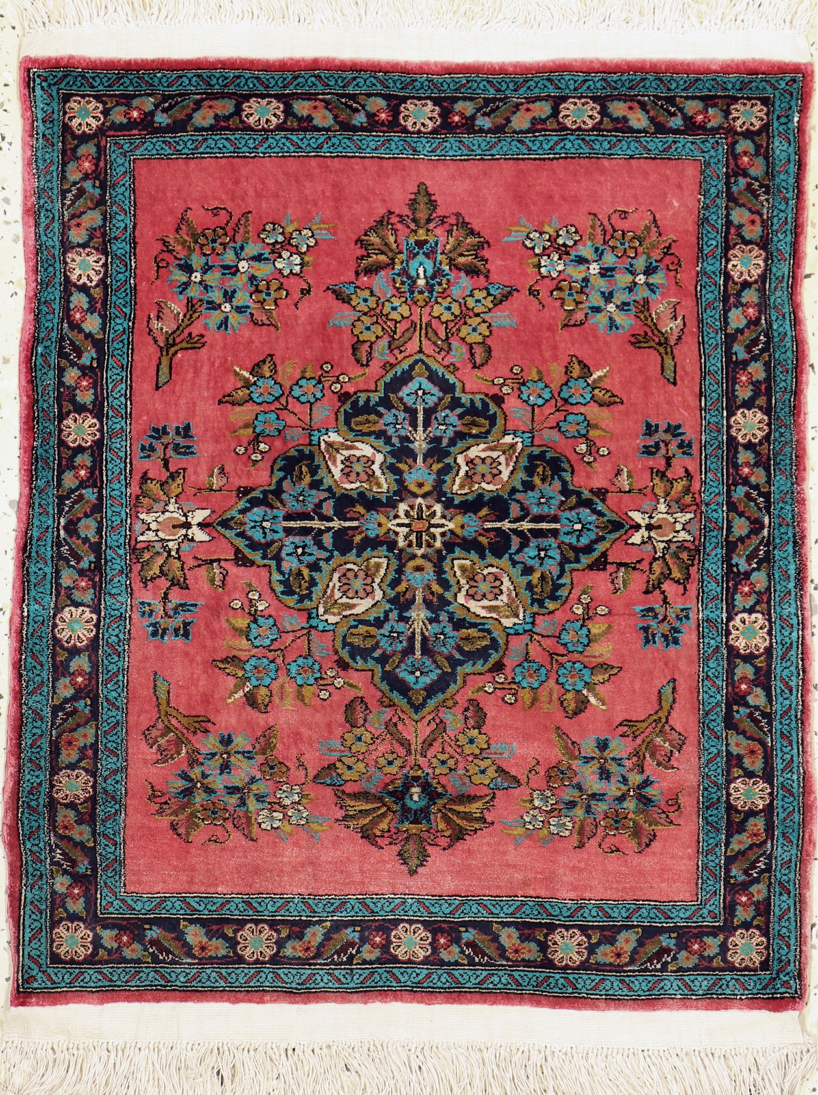Kashan silk, Egypt, mid-20th century, pure natural (1 of 4)