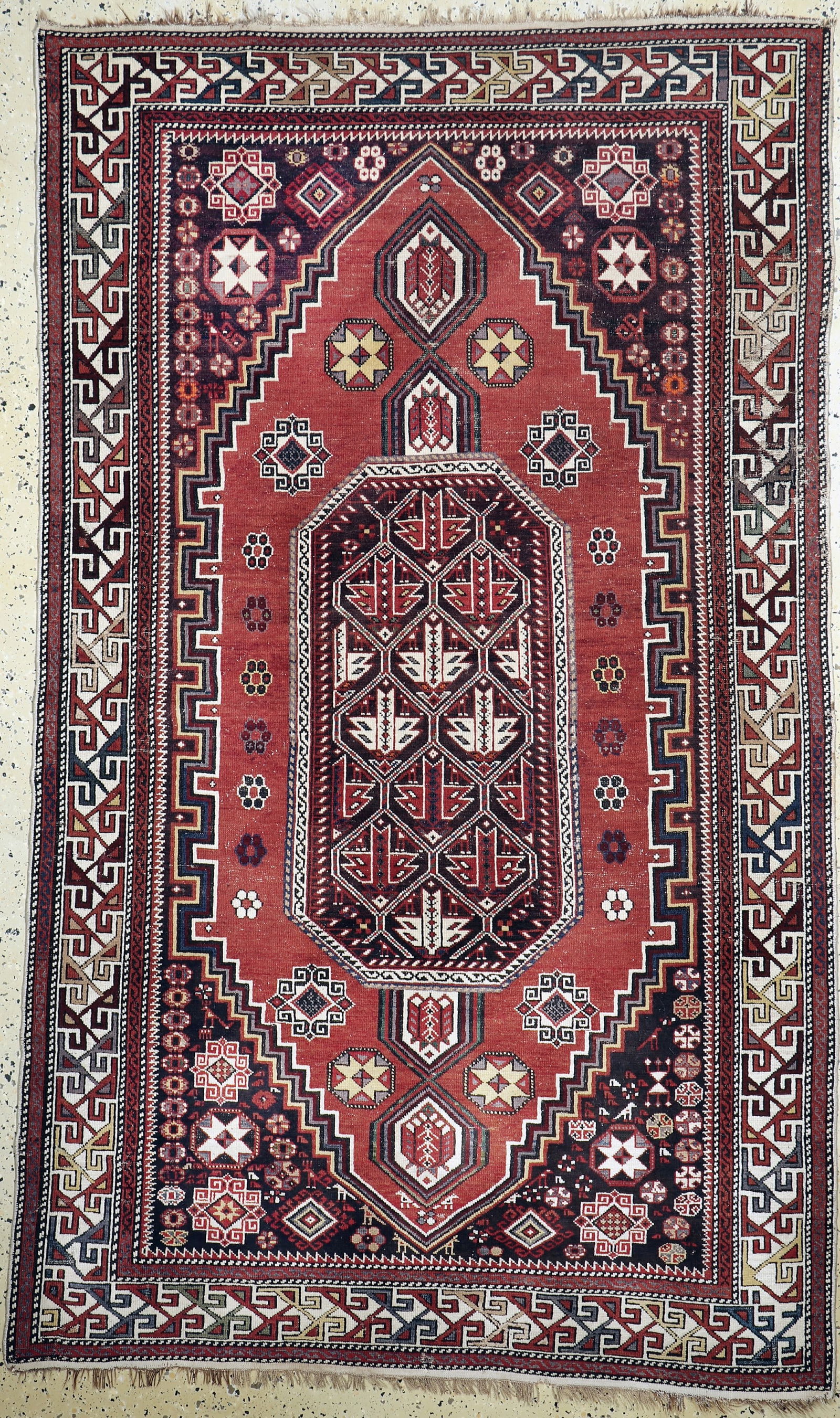 #'Tachteh#'Shirvan, Caucasus, around 1900, wool on (1 of 8)