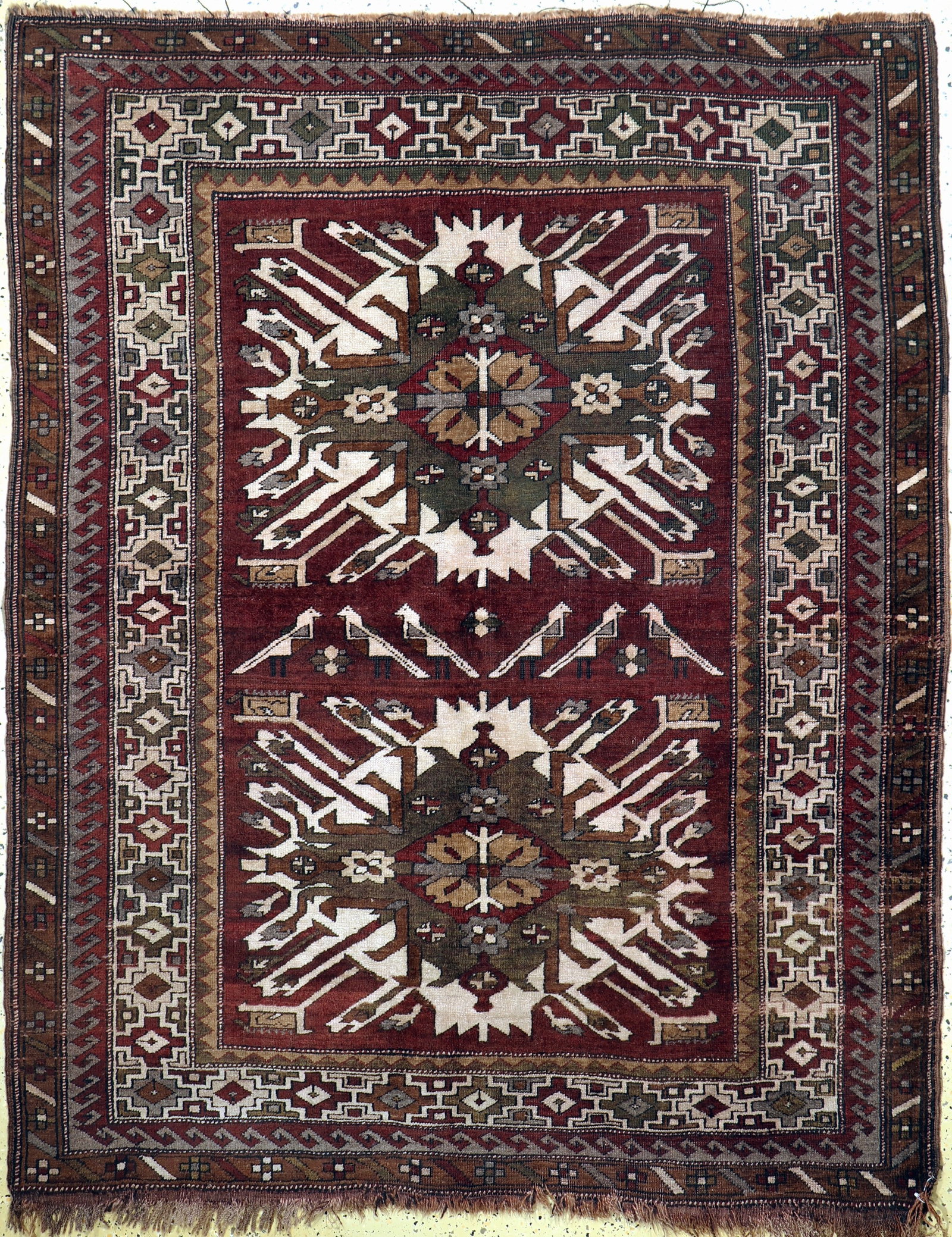 Kars-Kazak, Turkey, mid-20th century, wool on wool: Kars-Kazak, Turkey, mid-20th century, wool on wool, approx. 205 x 165 cm, condition: 2-3. Rugs, Carpets and Flatweaves