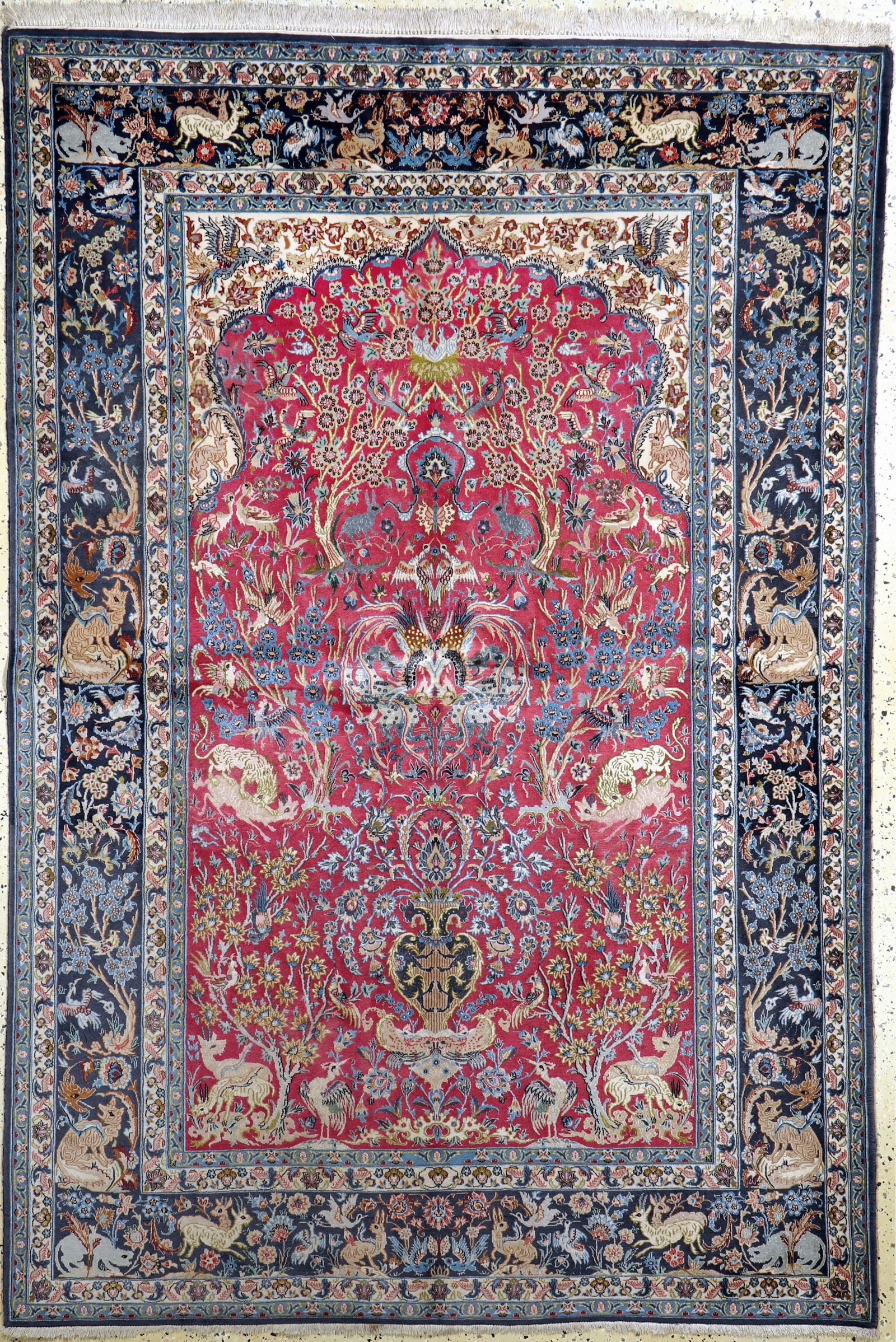 Isfahan fine, Persia, mid-20th century, corkwool (1 of 7)