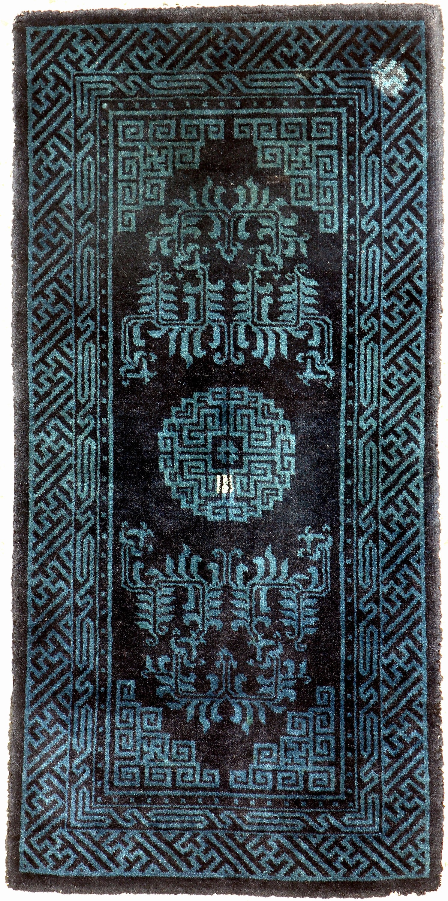 Pao Tow antique, China, around 1900, wool on cotton: Pao Tow antique, China, around 1900, wool on cotton, approx. 120 x 60 cm, condition: 2. Orientalrugs, Carpets, Textiles and Flatweaves