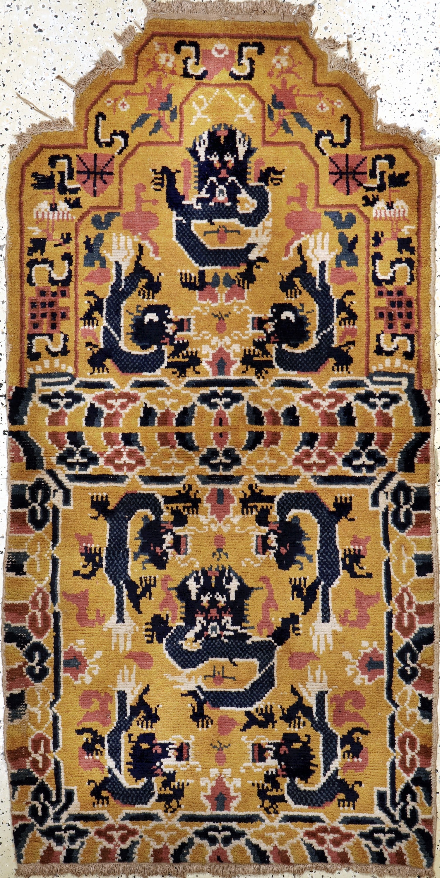 #'Throne seat carpet#'antique, China, around 1900, wool (1 of 5)