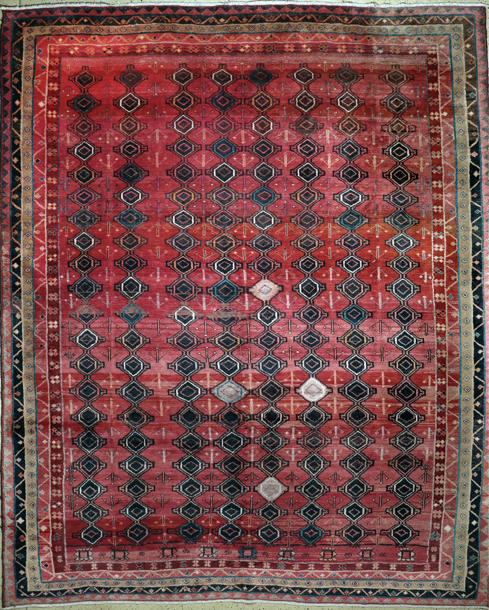Hamadan old, Persia, early 20th century, wool on cotton (1 of 8)