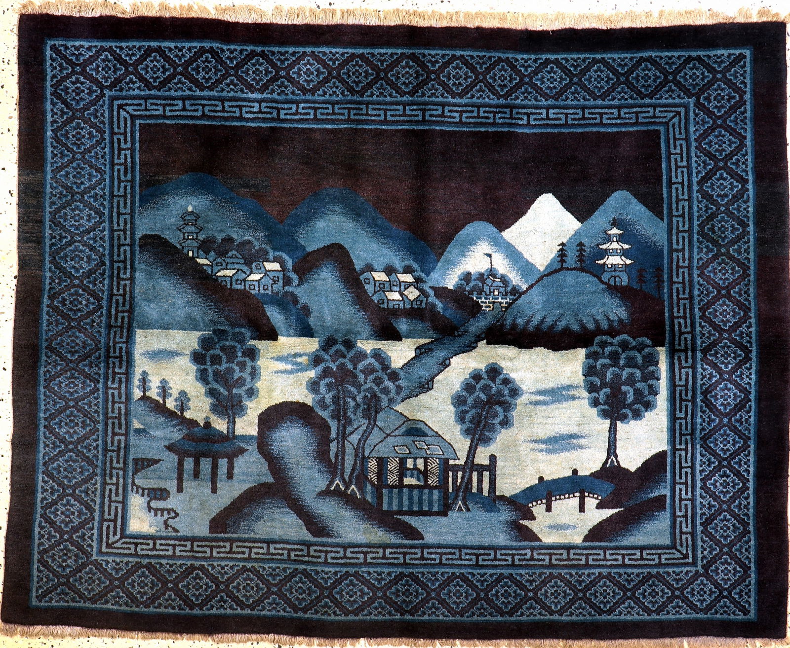 Pao Tow, China, early 20th century, wool on cotton (1 of 5)