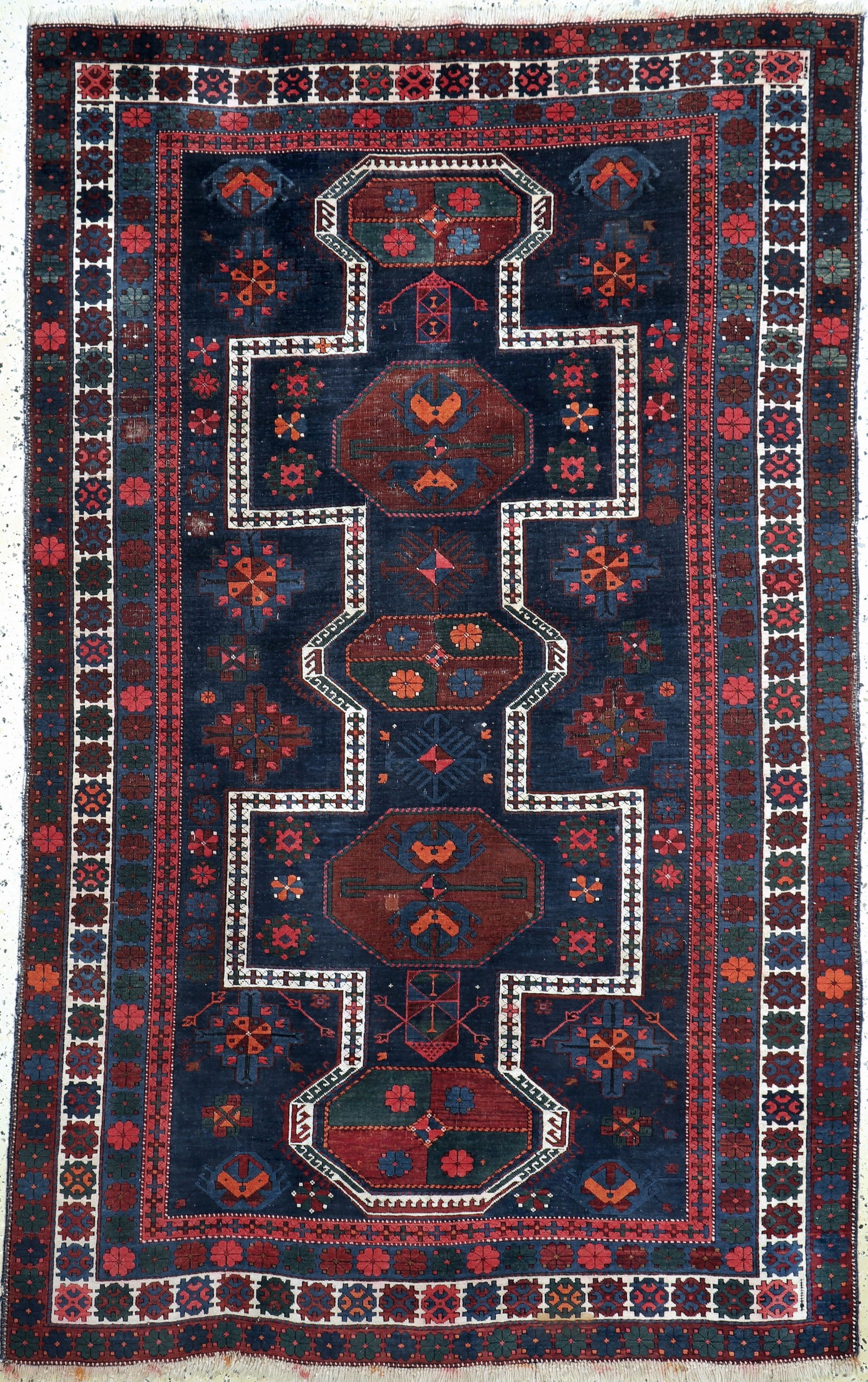 Antique Shirvan, Caucasus, around 1900, wool on wool (1 of 6)