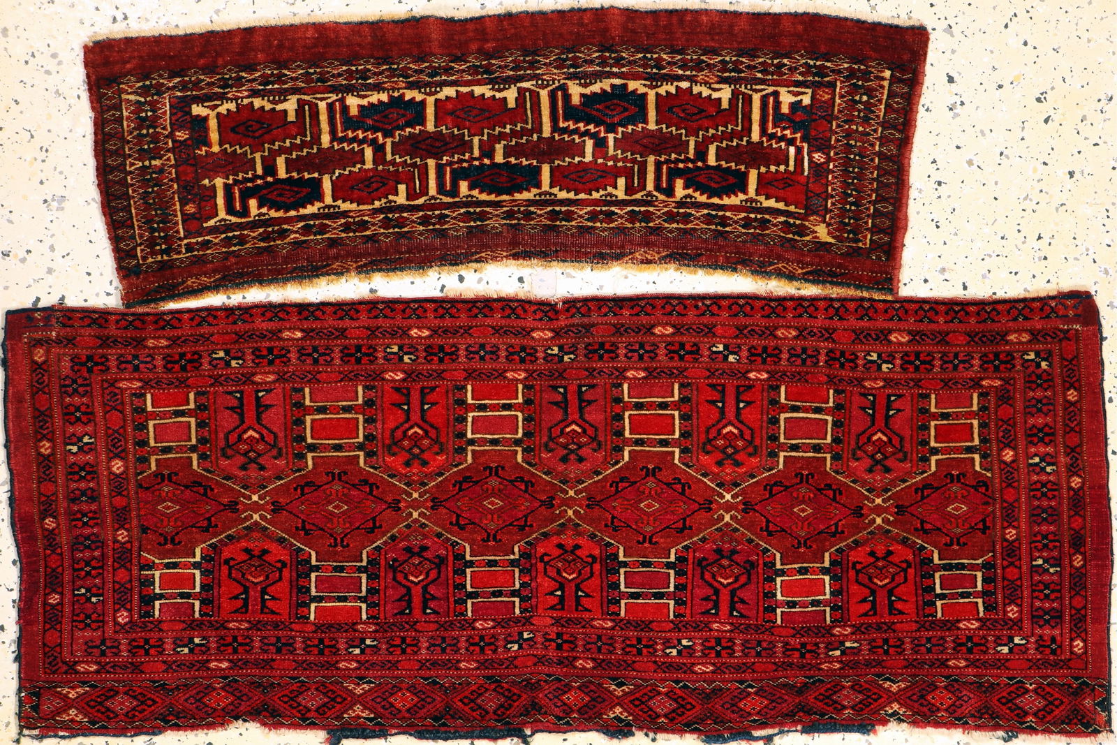 2 Lots Torba, Turkmenistan, 19th century, woolon wool (1 of 7)