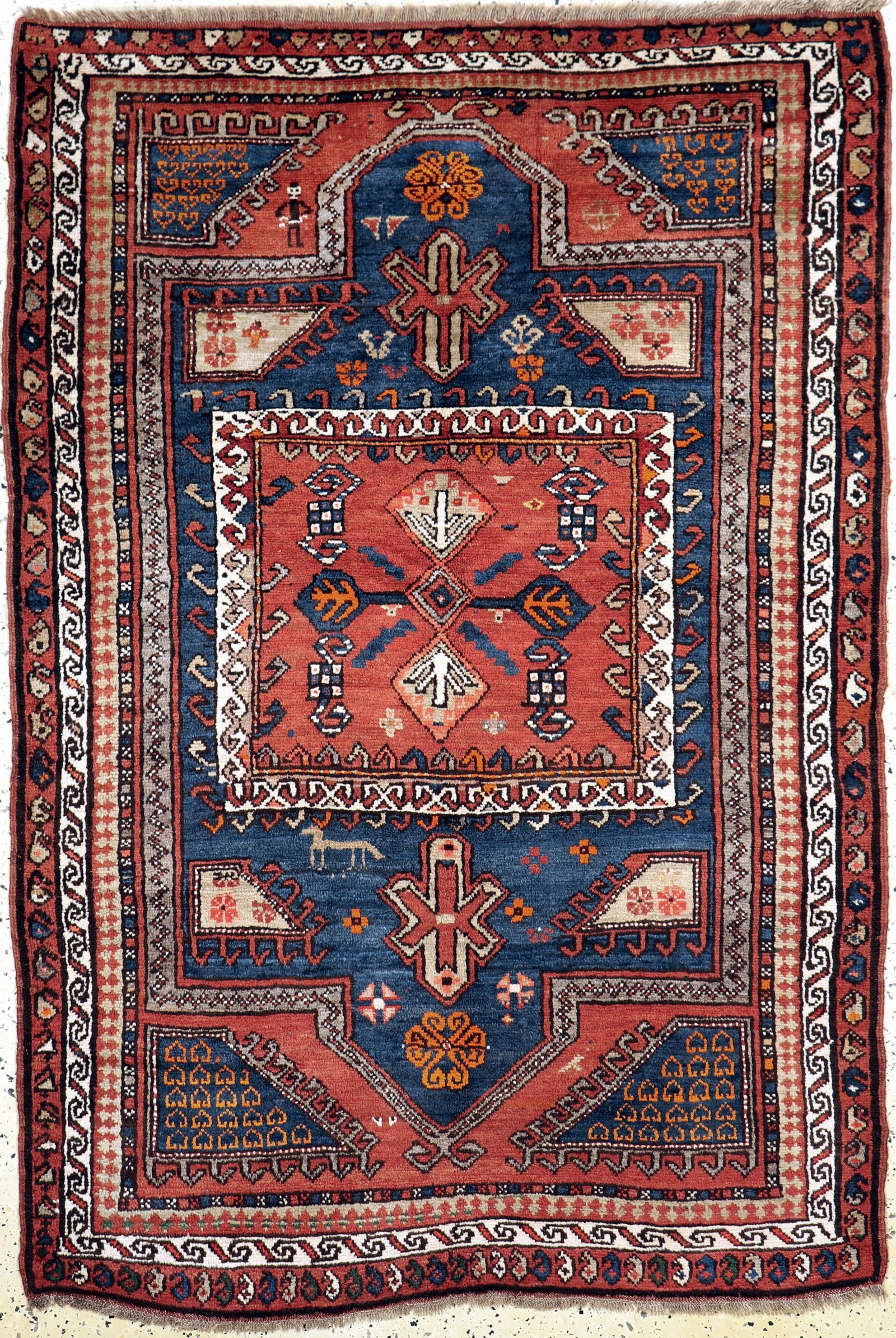 Antique # 'Fachalo #' Kazak, Caucasus, around 1900, wool (1 of 6)