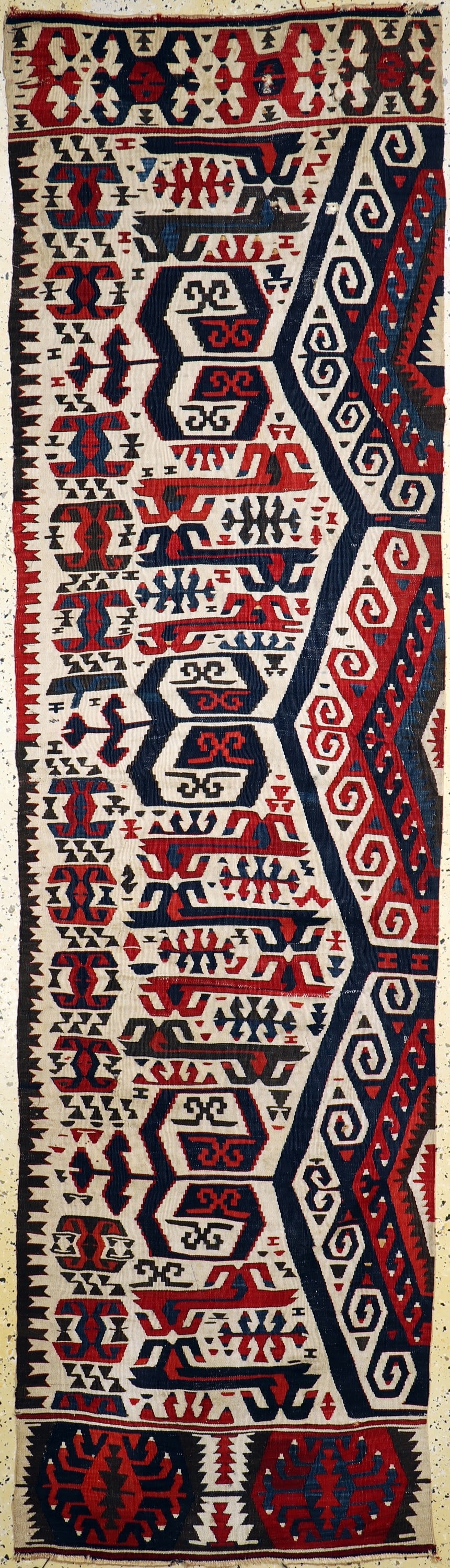 Aksaray Kilim antique, Turkey, around 1900, wool on (1 of 5)
