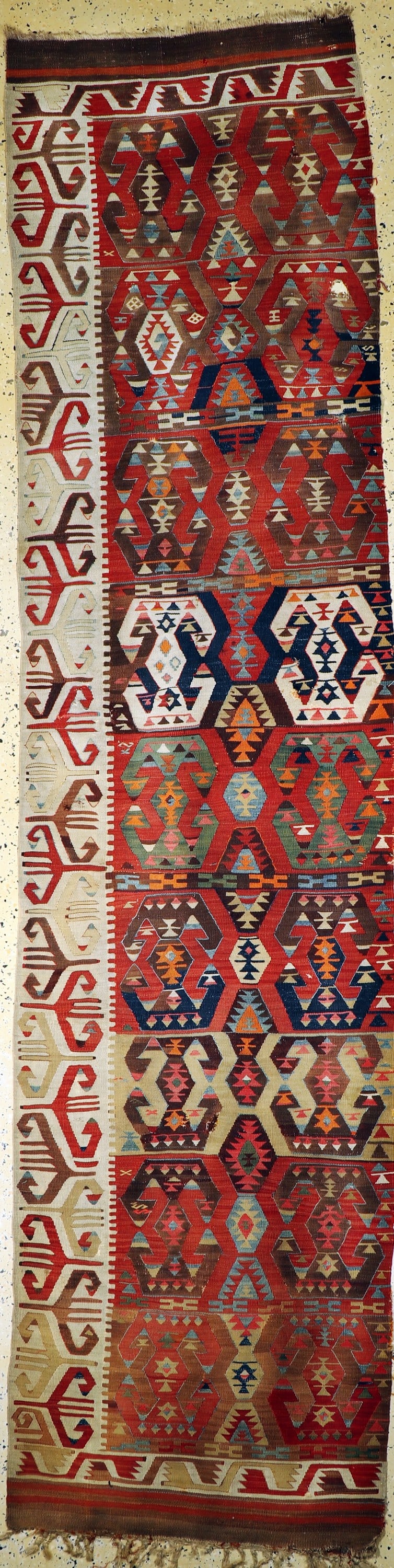 Aydin Kilim antique, Turkey, around 1900, woolon wool (1 of 5)