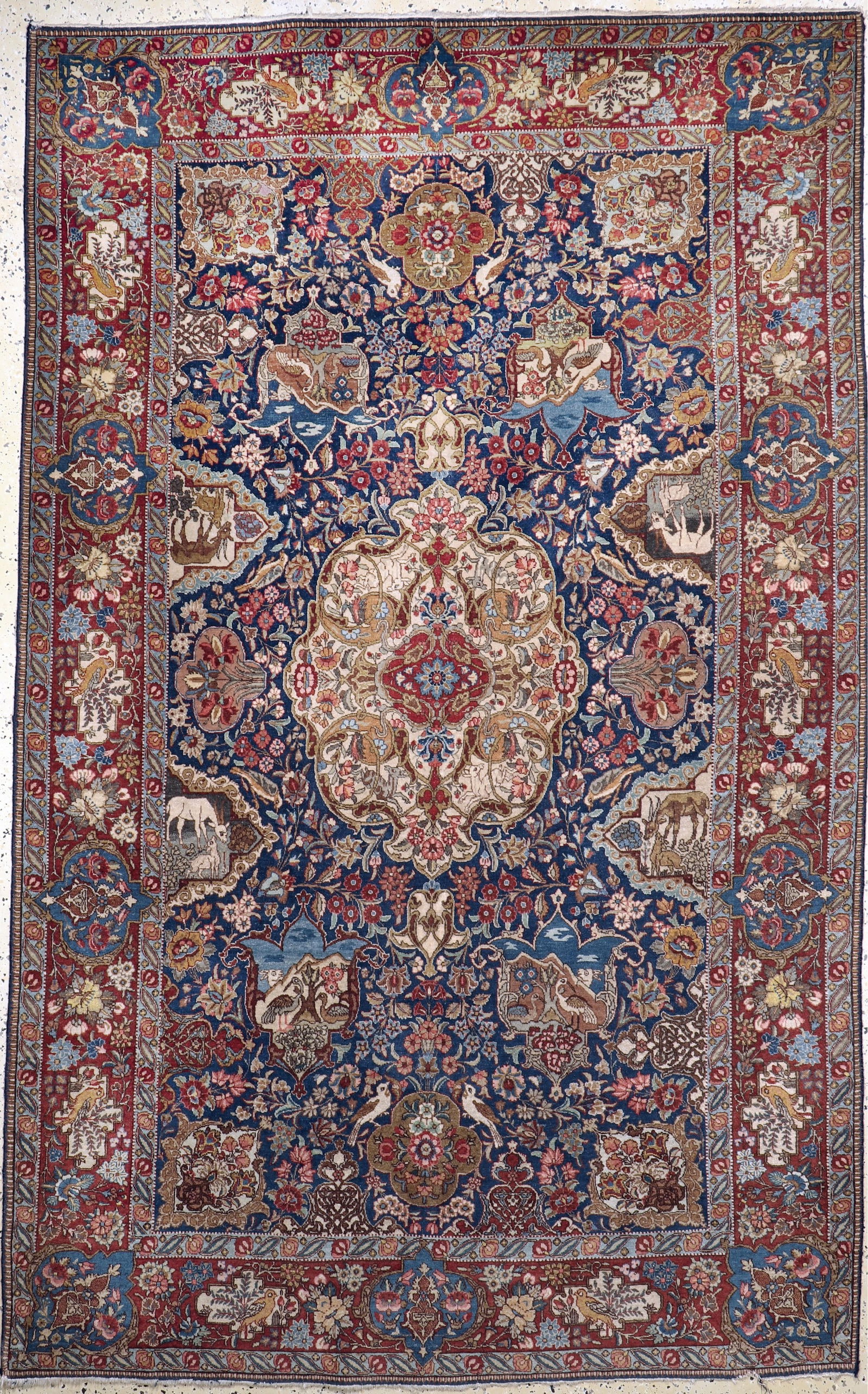 Tabriz fine, Persia, early 20th century, corkwool on (1 of 8)