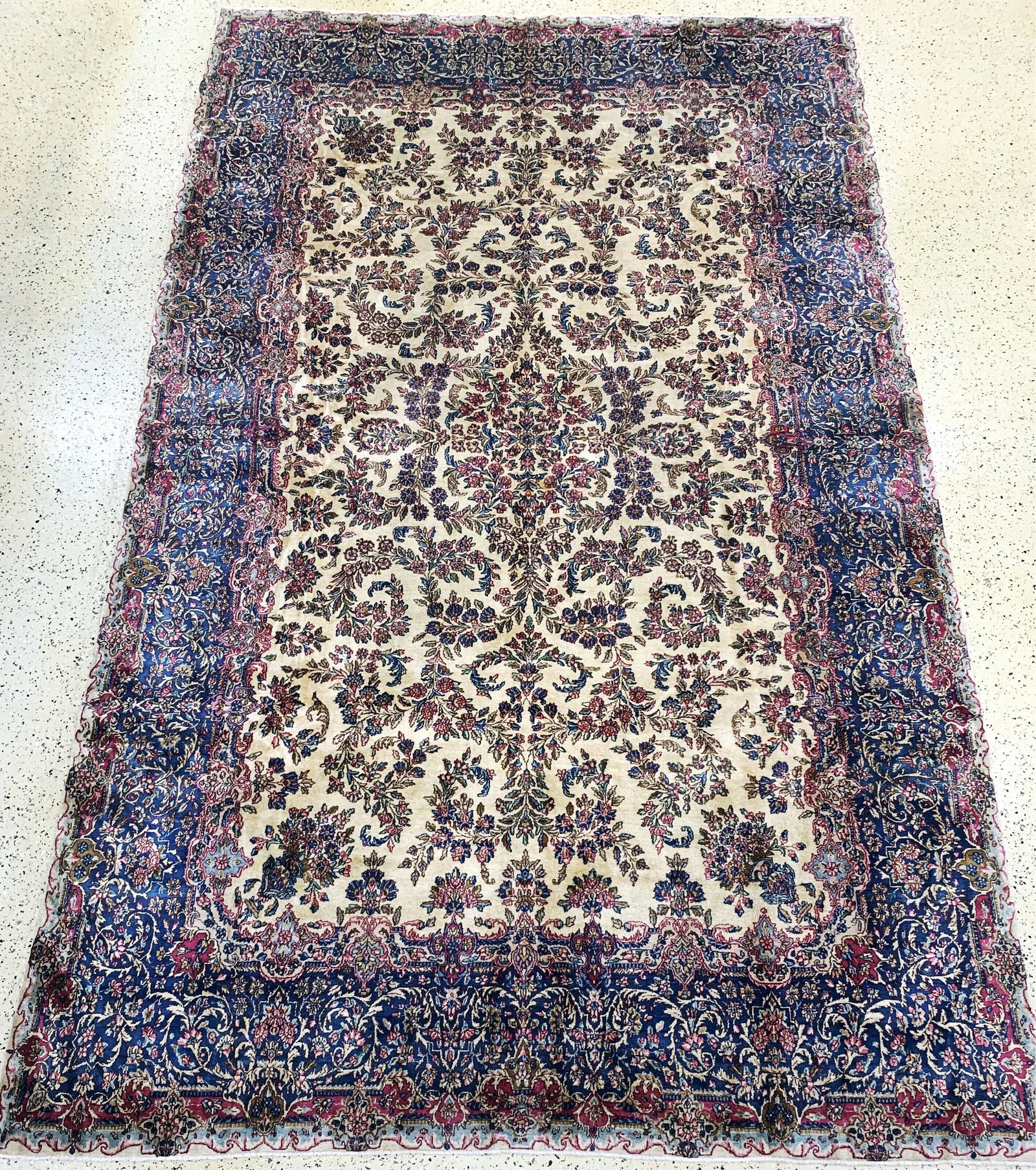Kirman # 'Lawar #' antique, Persia, around 1900, wool (1 of 9)