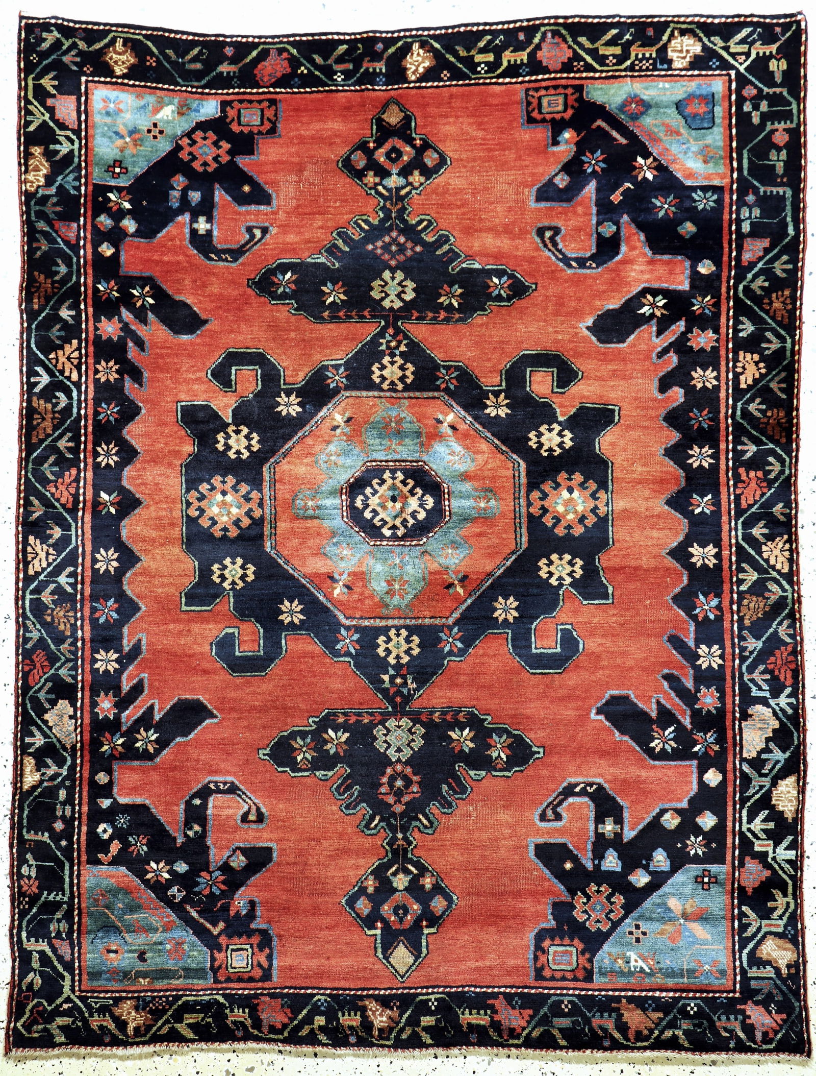 Karabagh antique, Caucasus, around 1900, wool on wool (1 of 6)