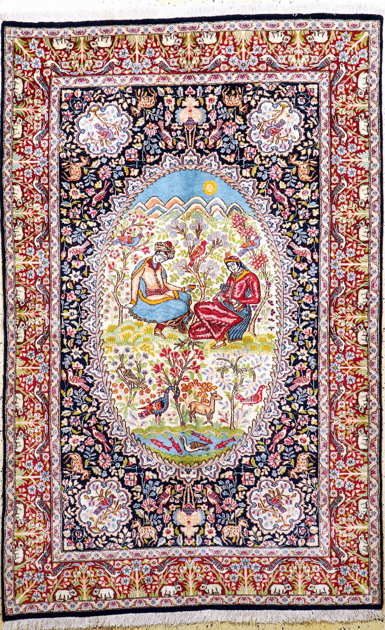 Kirman, Persia, mid 20th century, wool on cotton: Kirman, Persia, mid 20th century, wool on cotton, approx. 230 x 148 cm, condition: 2. Rugs, Carpets & Flatweaves