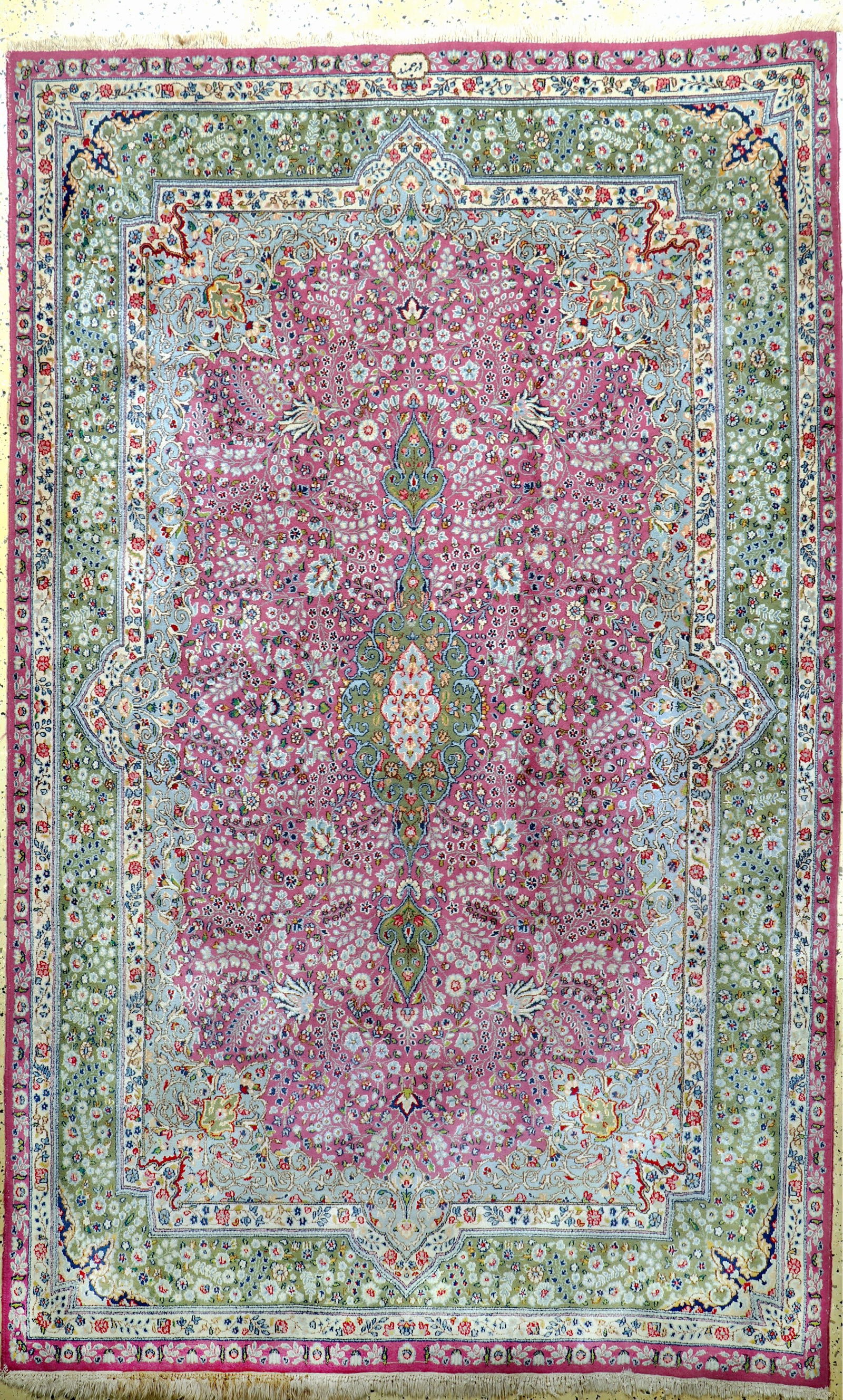 Kirman Lawar, Persia, mid 20th century, wool on cotton (1 of 9)
