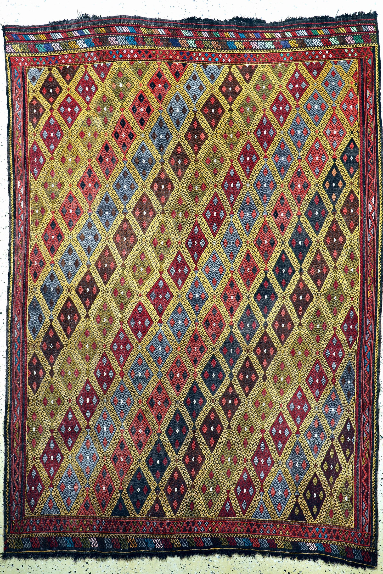 Cicim old, Turkey, mid 20th century, wool on wool: Cicim old, Turkey, mid 20th century, wool on wool, approx. 270 x 190 cm, condition: 2, (small repairs). Rugs, Carpets & Flatweaves