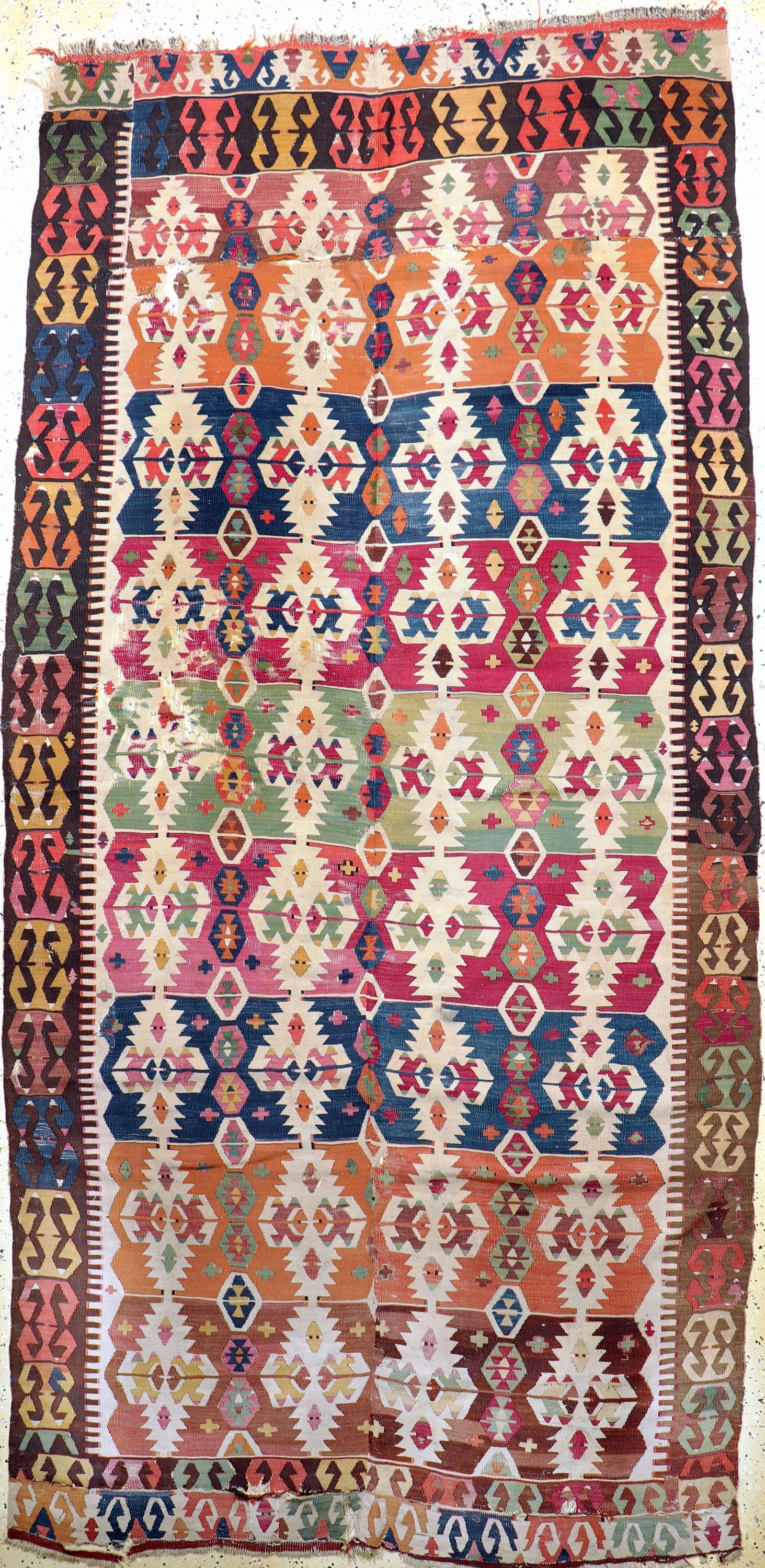 Aydin Kilim antique, Turkey, 19th century, wool on (1 of 7)
