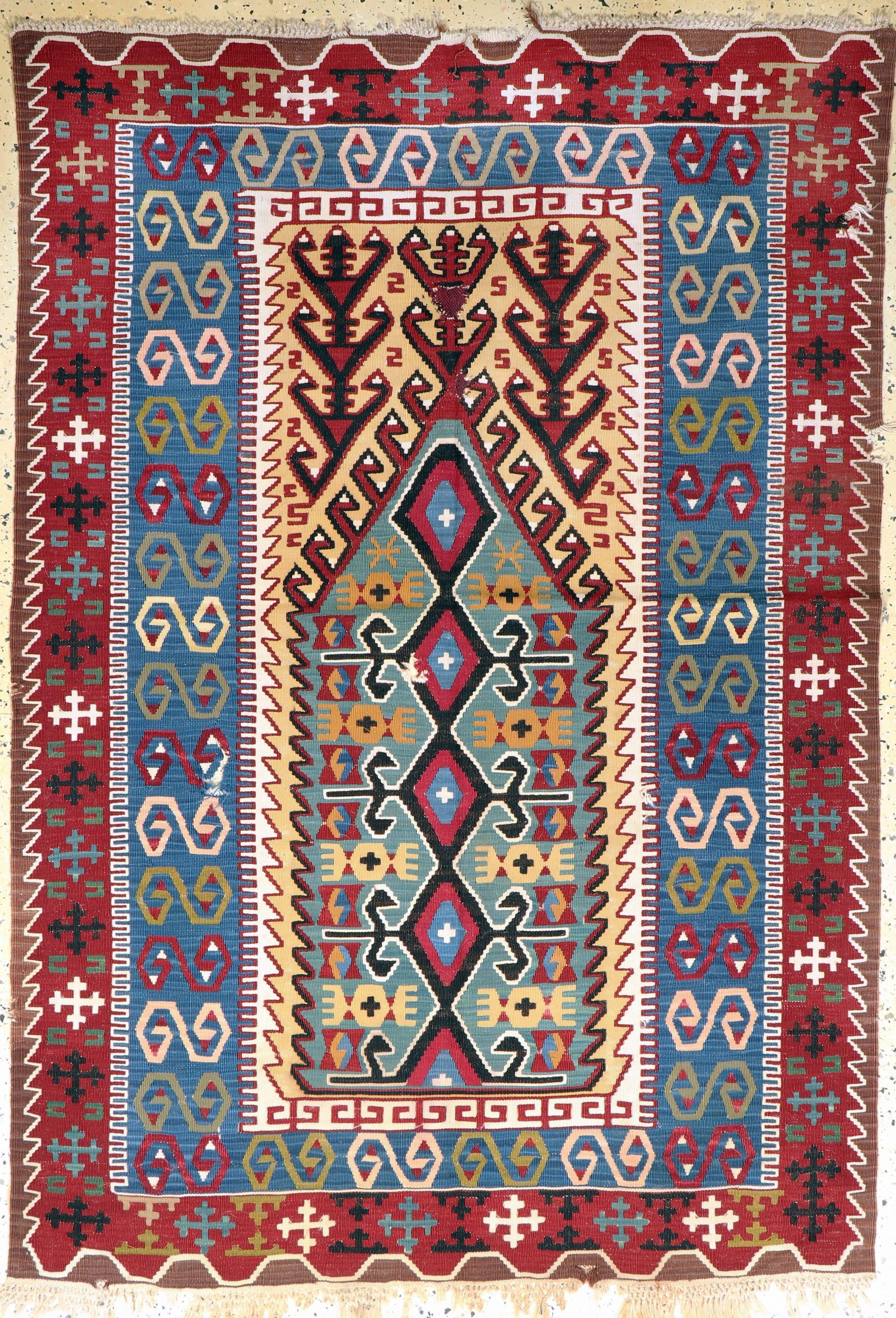 Obruk Kilim antique, Turkey, around 1900, woolon wool (1 of 6)