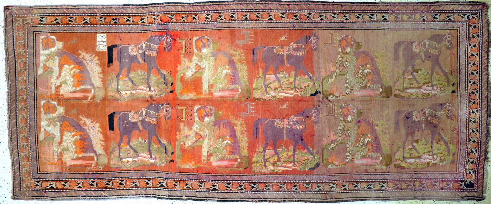 Karabagh old, Caucasus, dated 1928, wool on wool (1 of 6)