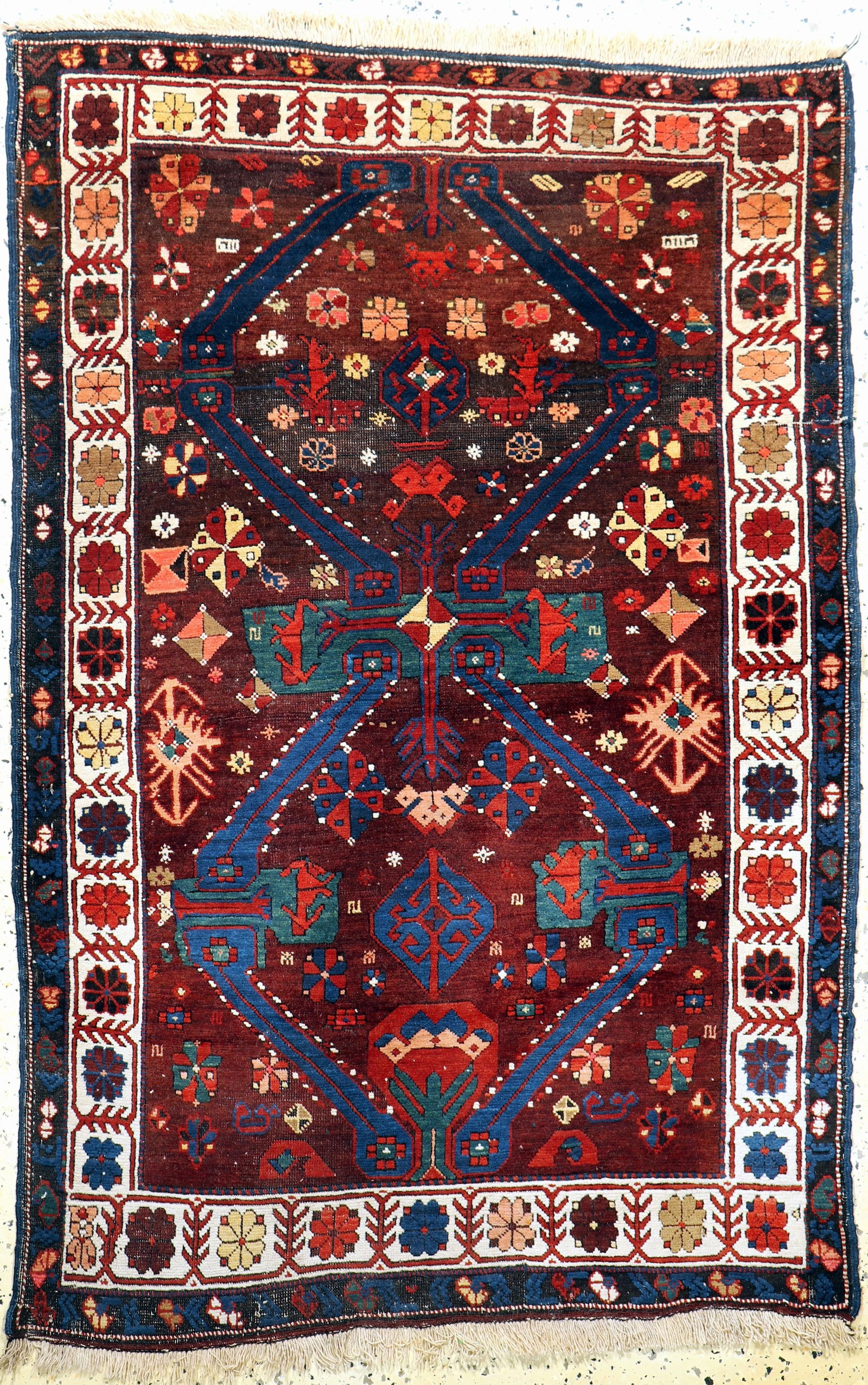 Kazak antique, Caucasus, 19th century, wool onwool (1 of 6)