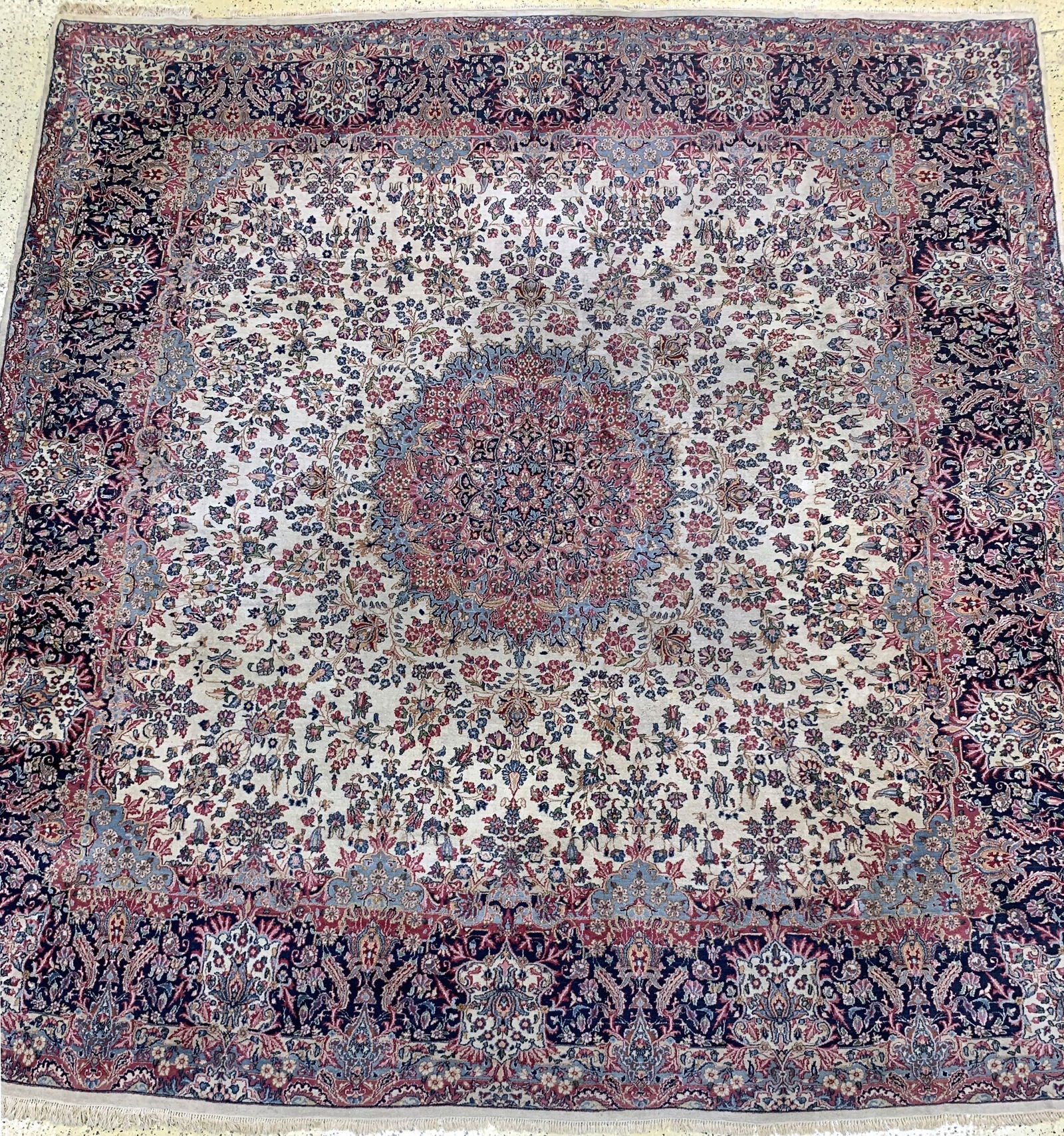 Kirman Lawar, Persia, mid 20th century, wool on cotton (1 of 10)