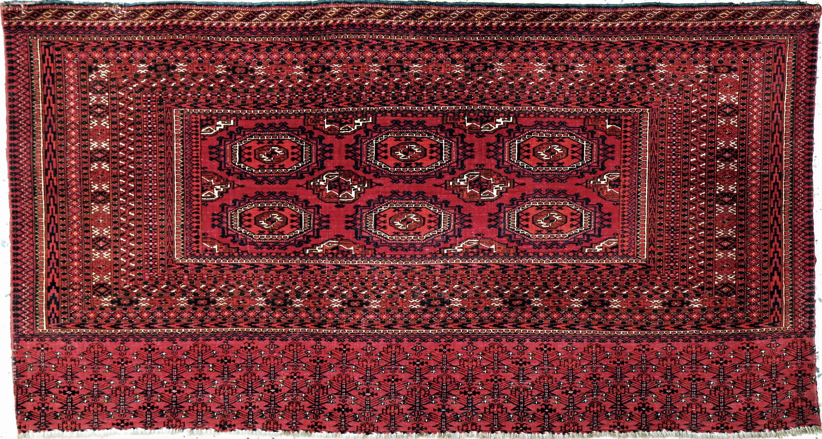 Tekke Jowal antique, Turkmenistan, around 1900, wool: Tekke Jowal antique, Turkmenistan, around 1900, wool on wool, approx. 150 x 80 cm, condition: 3-4. Rugs Carpets & Flatweaves condition Overall condition 1 almost perfect condition or as good as new. 2