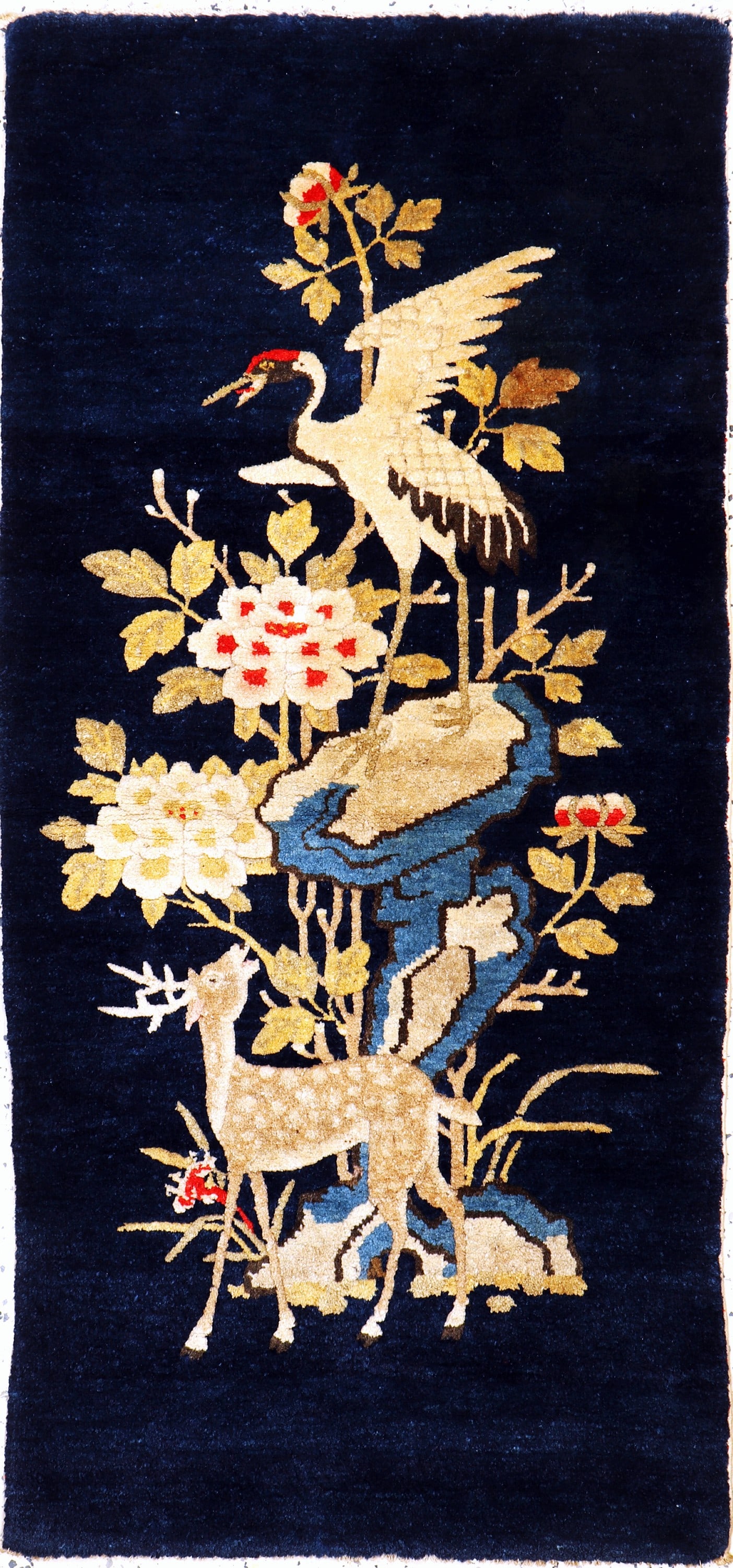 Pao Tow Antique, China, around 1900, wool on cotton: Pao Tow Antique, China, around 1900, wool on cotton, approx. 135 x 66 cm, condition: 2. Rugs, Carpets and Flatweaves