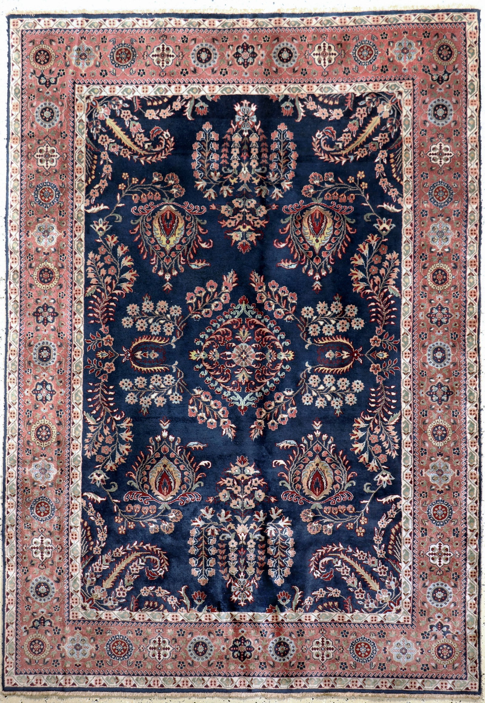 Saruk Mohajeran cork fine, India, late 20th century: Saruk Mohajeran cork fine, India, late 20th century, corkwool on cotton, approx. 243 x 171cm, condition: 2. Rugs, Carpets and Flatweaves