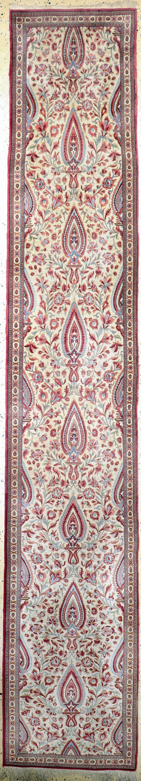 Qum cork, Persia, mid 20th century, corkwool on cotton: Qum cork, Persia, mid 20th century, corkwool on cotton, approx. 423 x 71 cm, in need of cleaning, condition: 2. Rugs, Carpets and Flatweaves