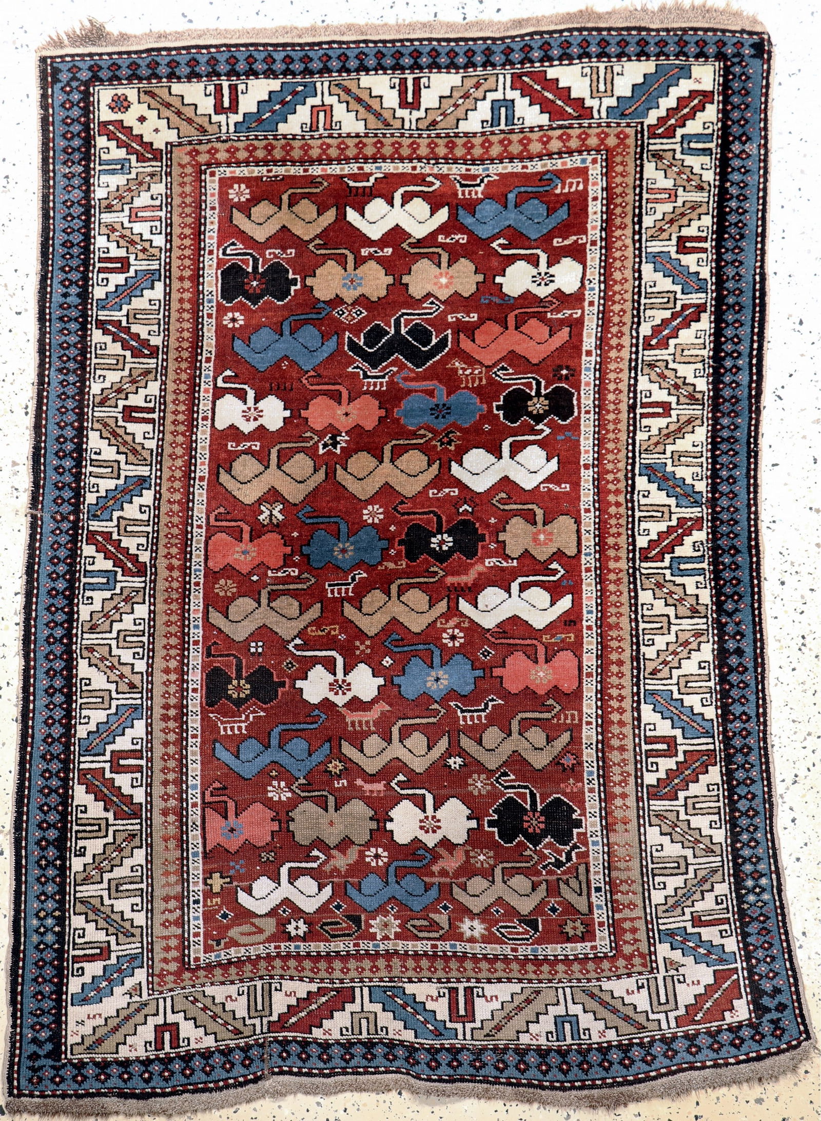 Kazak antique, Caucasus, 19th century, wool onwool (1 of 6)