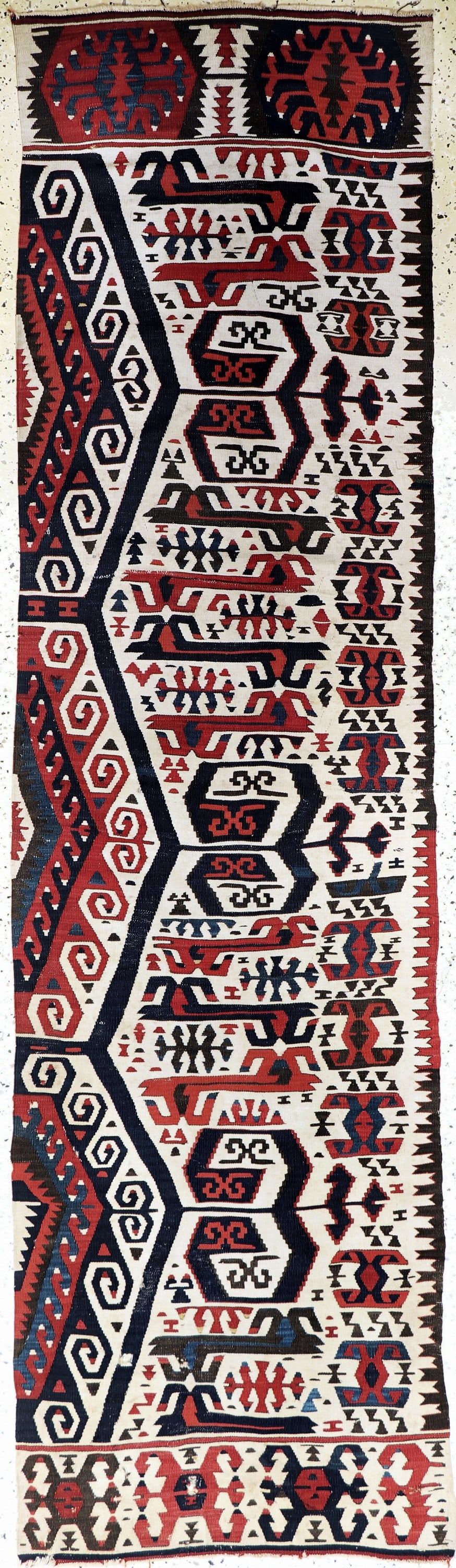 Aksaray Kilim antique, Turkey, around 1900, wool on (1 of 5)