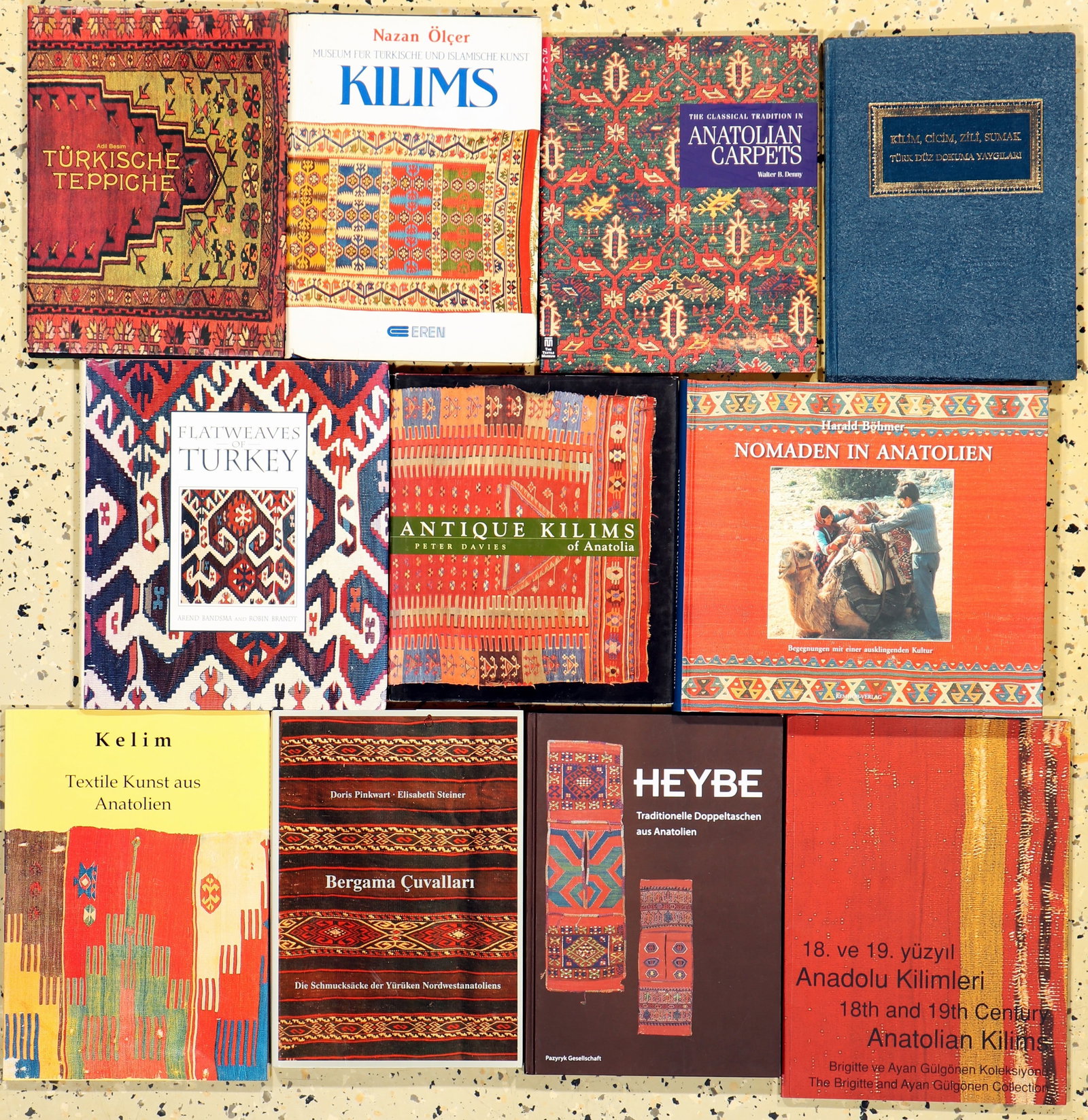 Corvolut from 11 Kilim/Flatweaves literature from: Corvolut from 11 Kilim/Flatweaves literature from Anatolia (Turkey). Rugs, Carpets and Flatweaves
