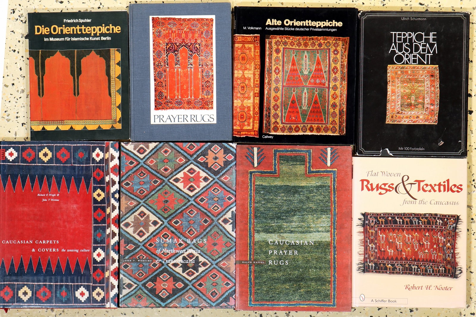 8 books of carpet, textiles literature of Caucasia: 8 books of carpet, textiles literature of Caucasia, Turkey and Persia. Rugs, Carpets and Flatweaves