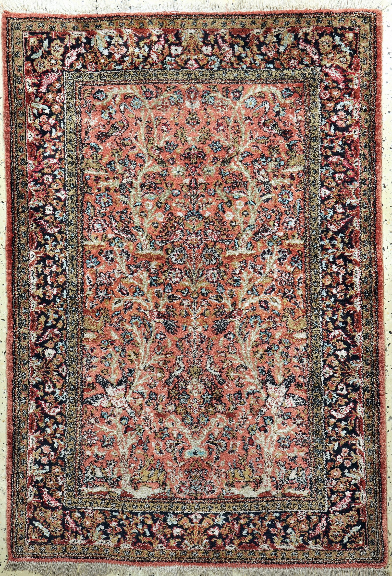Qum silk, Persia, mid -20th century, pure natural: Qum silk, Persia, mid -20th century, pure natural silk, approx. 156 x 105 cm, condition:2. Rugs, Carpets & Flatweaves