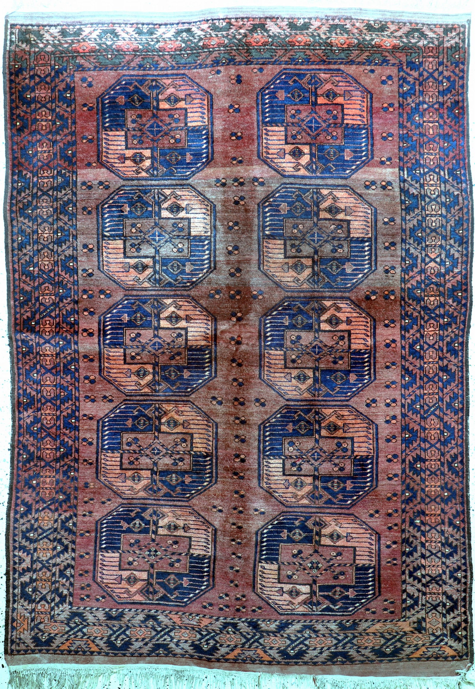 Ersari old, Afghanistan, early 20th century, wool on: Ersari old, Afghanistan, early 20th century, wool on wool, approx. 230 x 160 cm, condition:2. Rugs, Carpets & Flatweaves