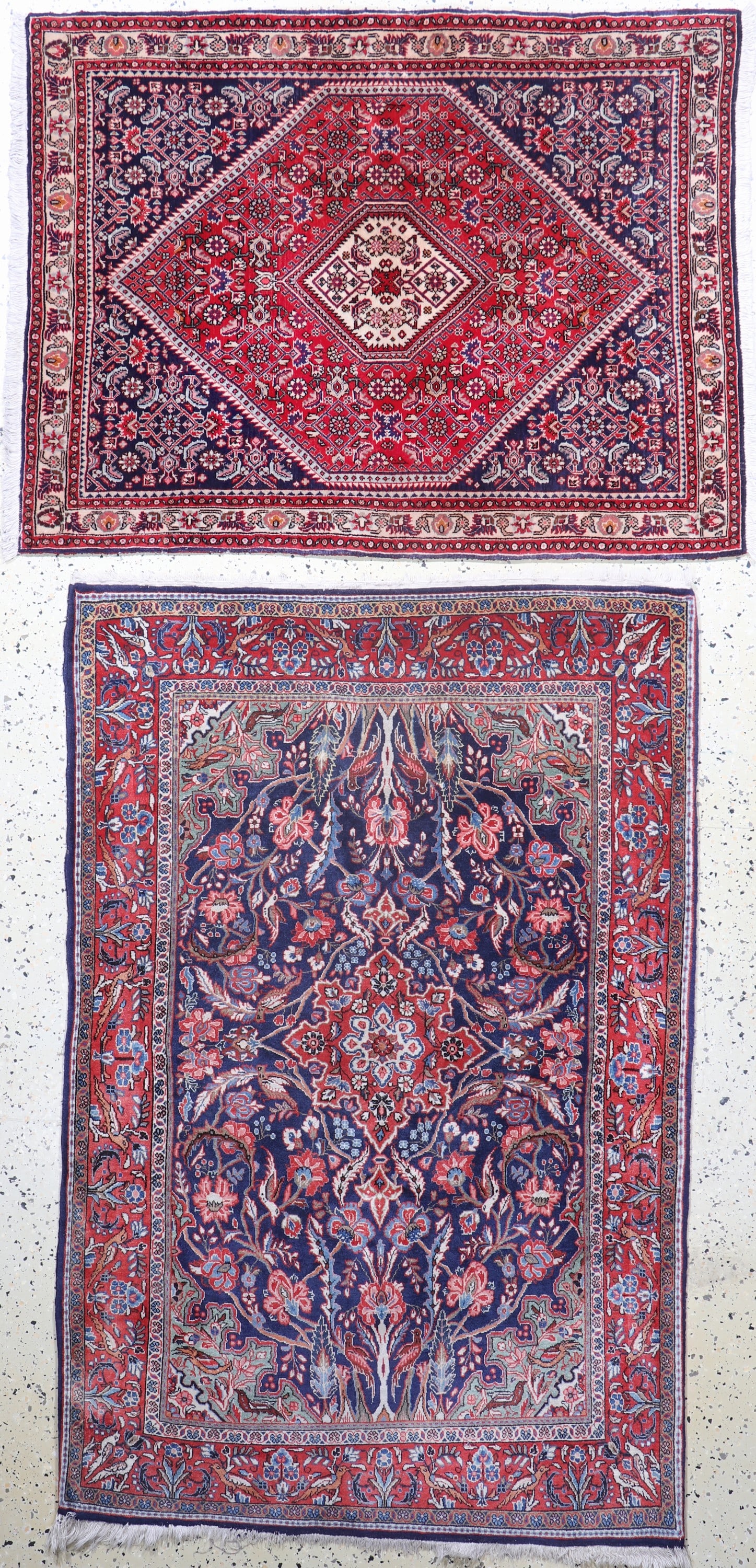 2 Lots Bijar & Saruk, Persia, mid 20th century: 2 Lots Bijar & Saruk, Persia, mid 20th century, wool on cotton, approx. 118 x 90 cm, approx. 160 x 106 cm, condition: 2. Rugs, Carpets & Flatweaves