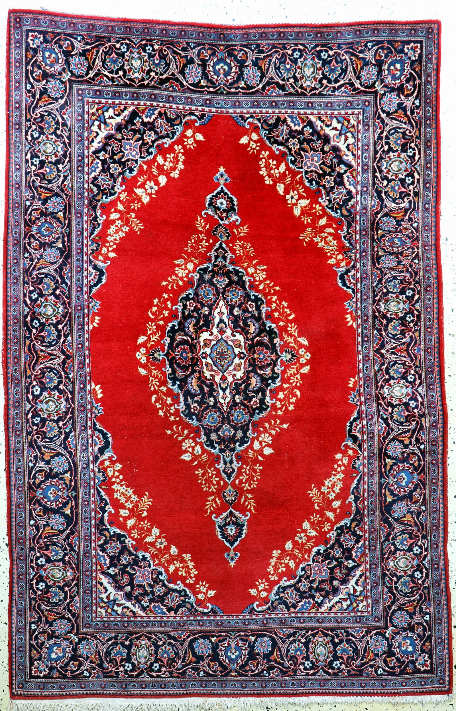 Kashan old, Persia, mid 20th century, wool on cotton (1 of 7)
