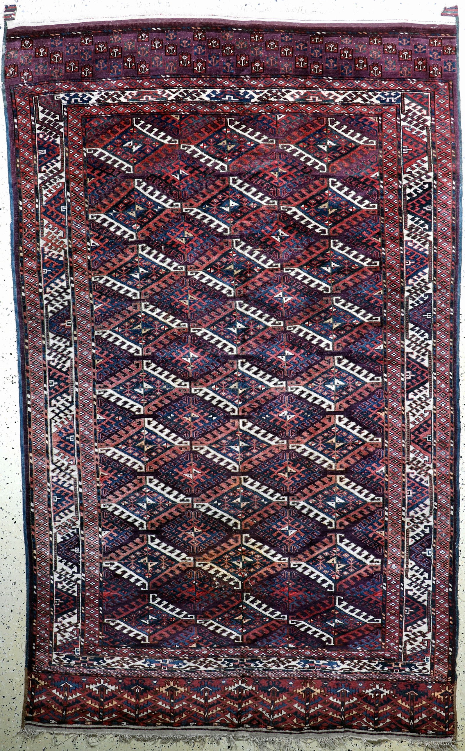 Yomud # 'main carpet #' antique, Turkmenistan,around 1900 (1 of 10)