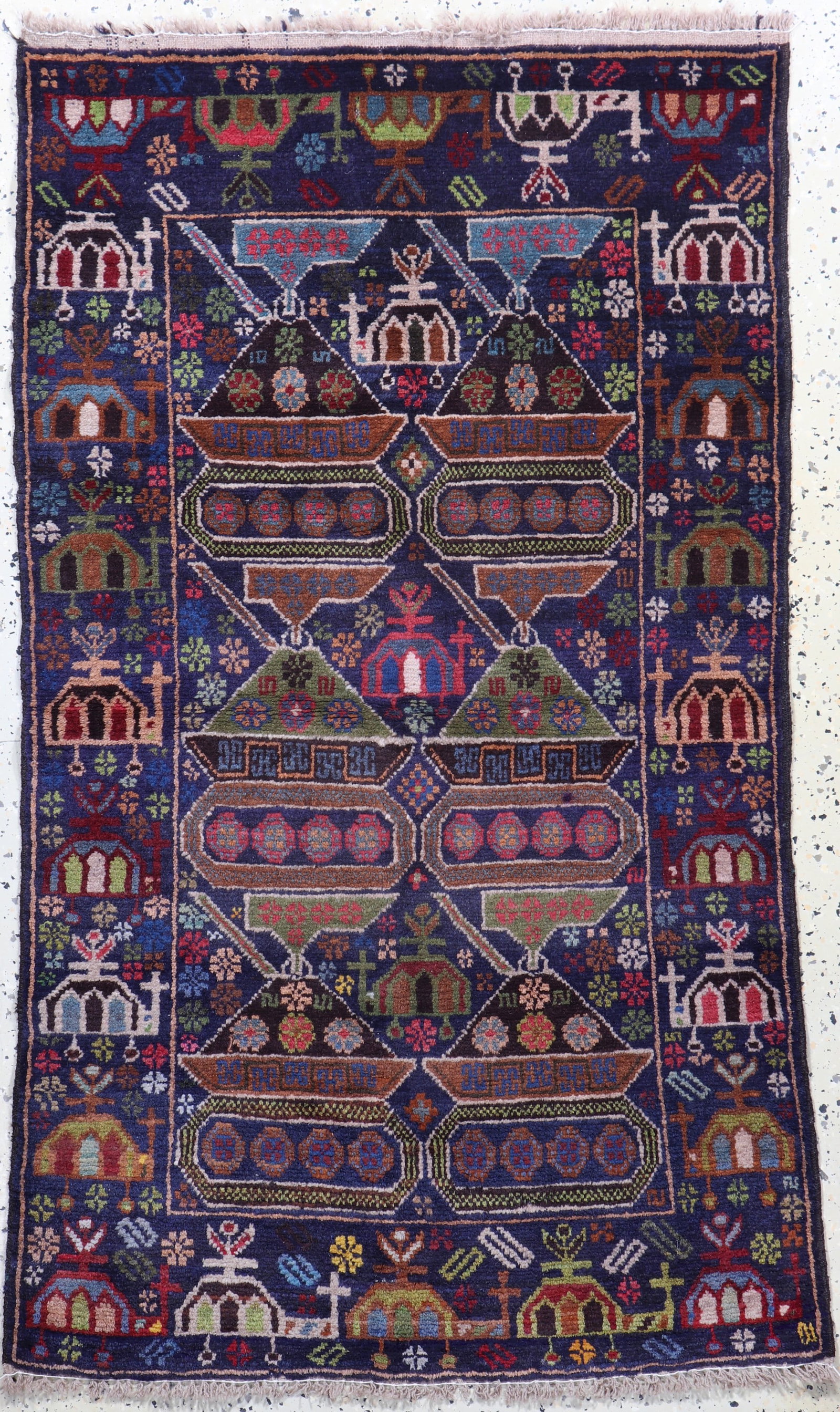 Zakini old, Afghanistan, mid 20th century, wool on: Zakini old, Afghanistan, mid 20th century, wool on wool, approx. 140 x 80 cm, condition: 2. Rugs, Carpets & Flatweaves