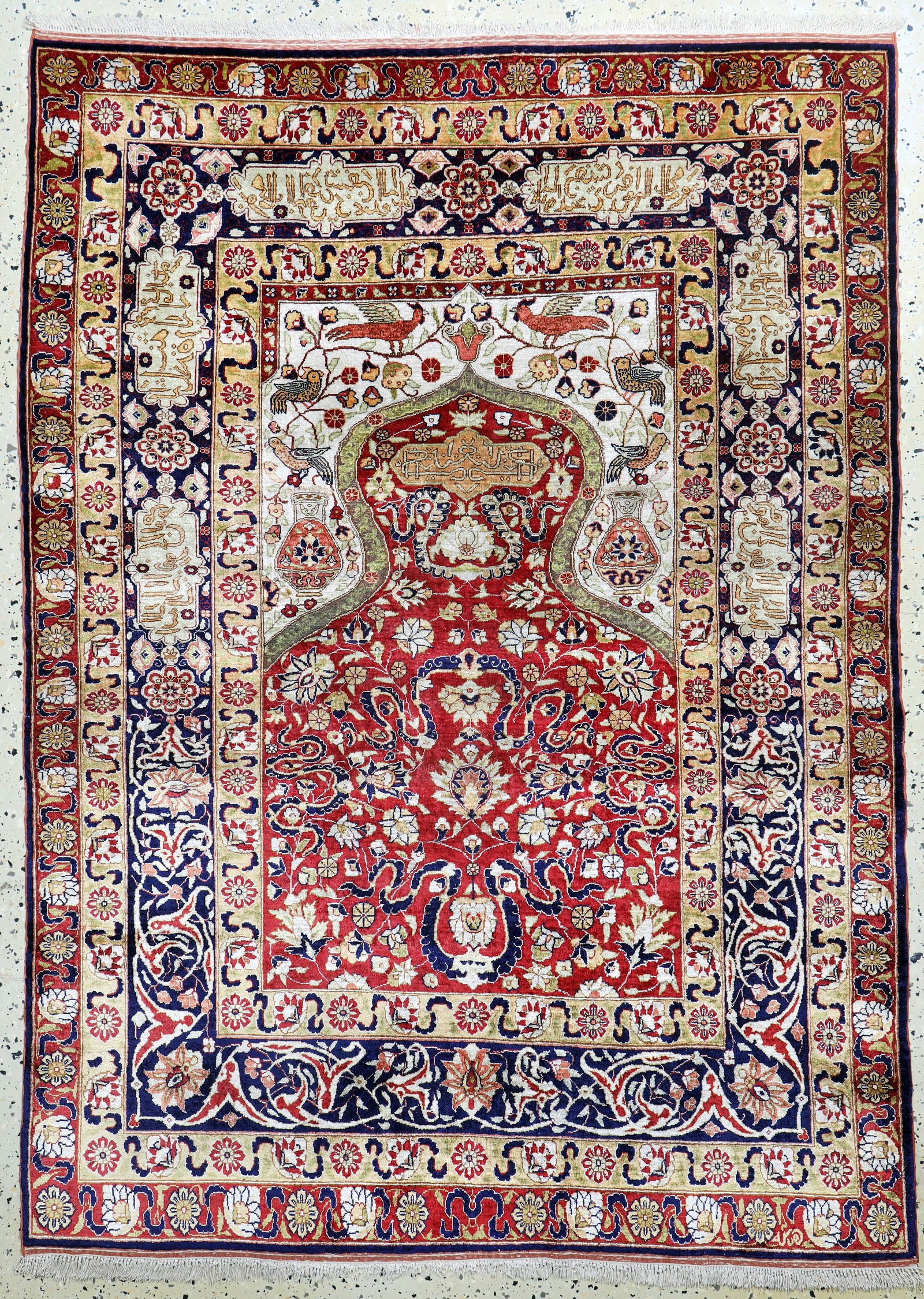 Hereke silk fine, Turkey, early 20th century, wool on