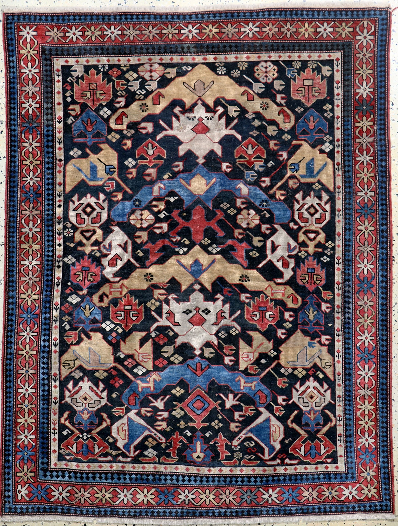 Antique Schirwan, Caucasus, 19th century, woolon wool (1 of 8)