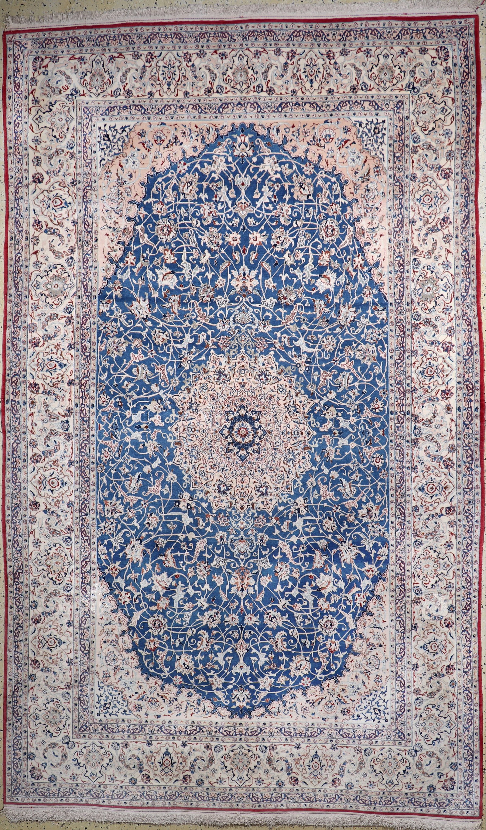 Nain#'Tudeschk#'fine, Persia, early 20th century: Nain#'Tudeschk#'fine, Persia, early 20th century, corkwool with silk, approx. 337 x 207cm, condition: 2. Rugs, Carpets & Flatweaves