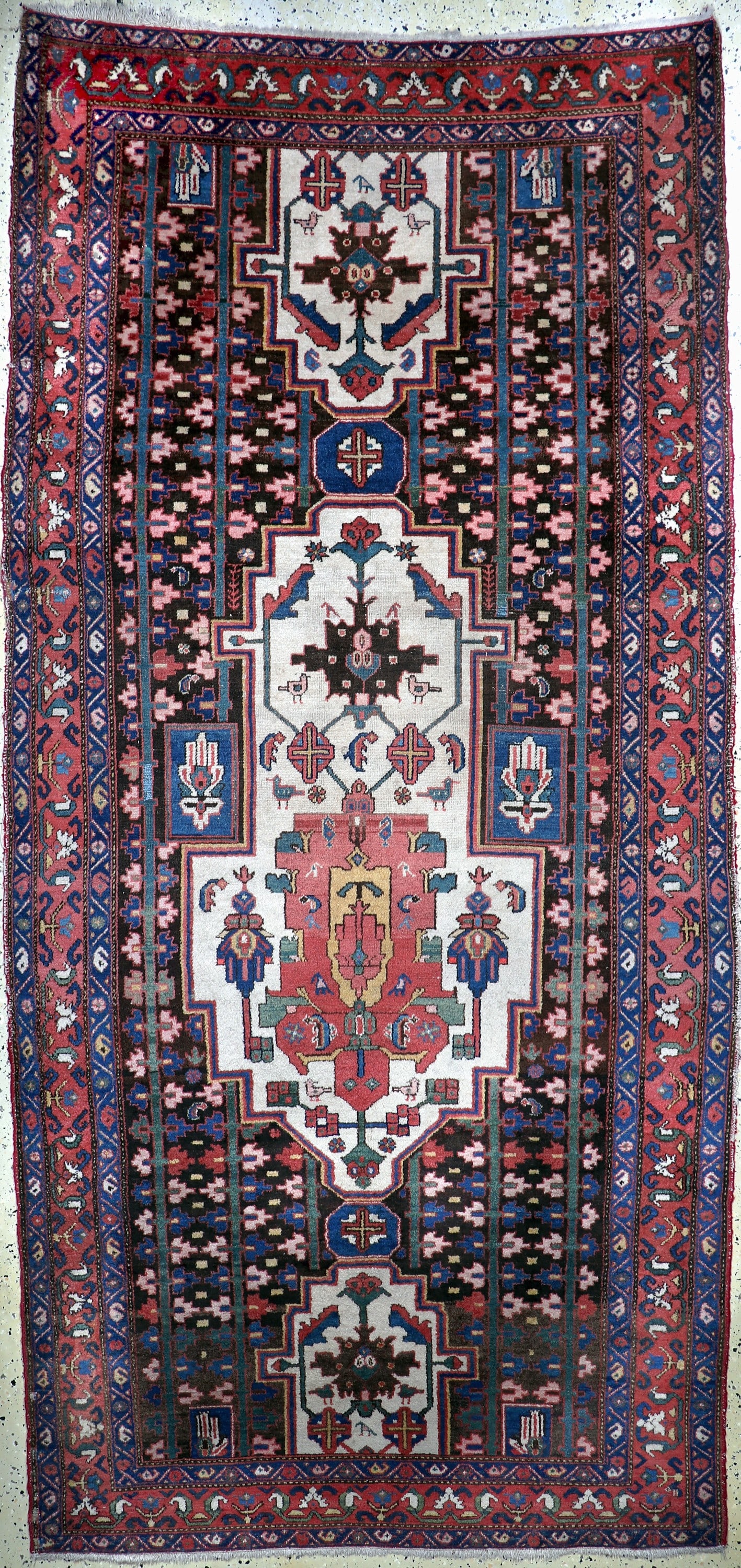 Antique Bakhtiar, Persia, around 1900, wool oncotton (1 of 6)