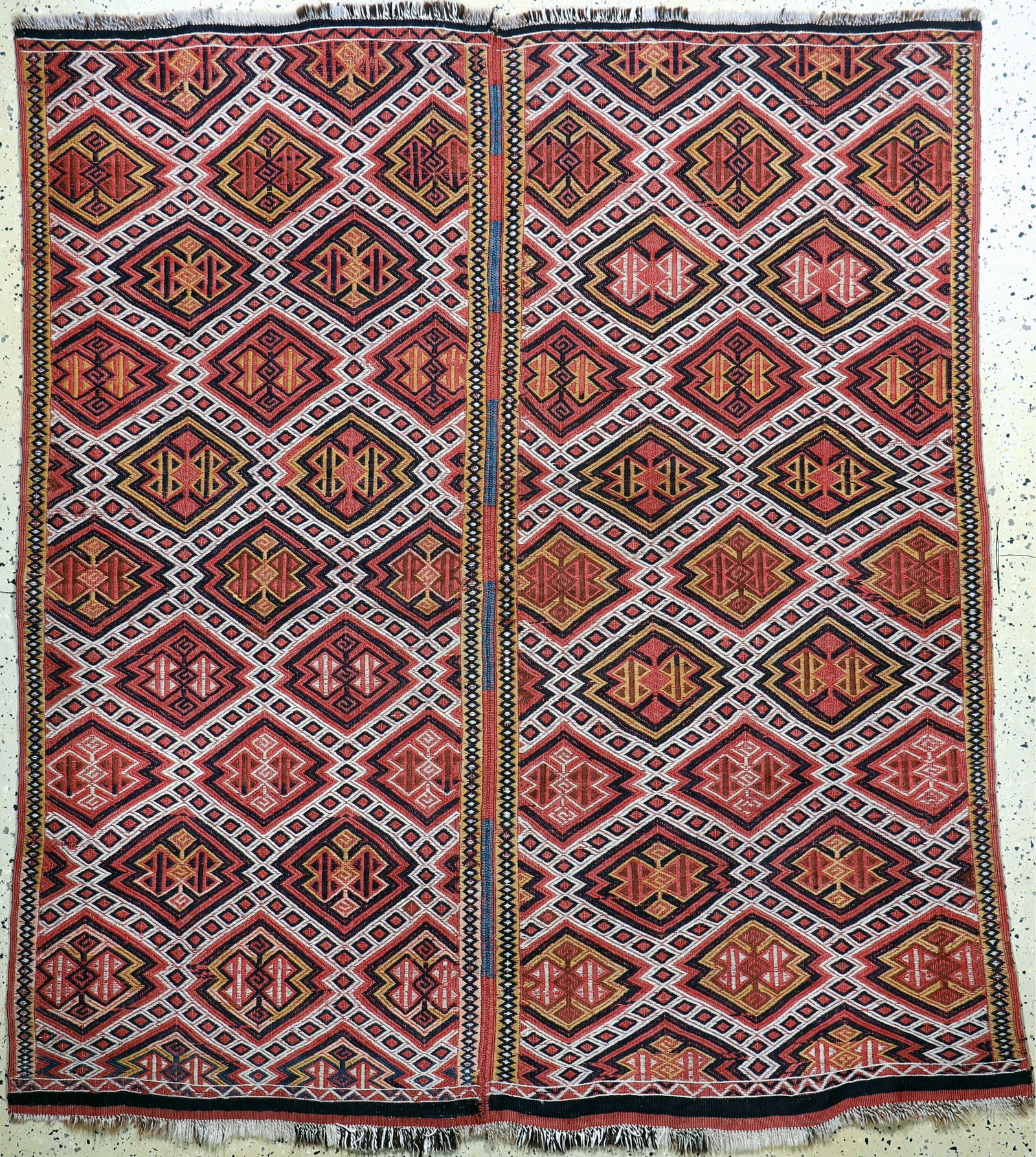 #'Cicim#'old(2 lanes), Turkey, early 20th century: #'Cicim#'old(2 lanes), Turkey, early 20th century, wool on wool, approx. 177 x 160 cm, condition: 2. Rugs, Carpets & Flatweaves