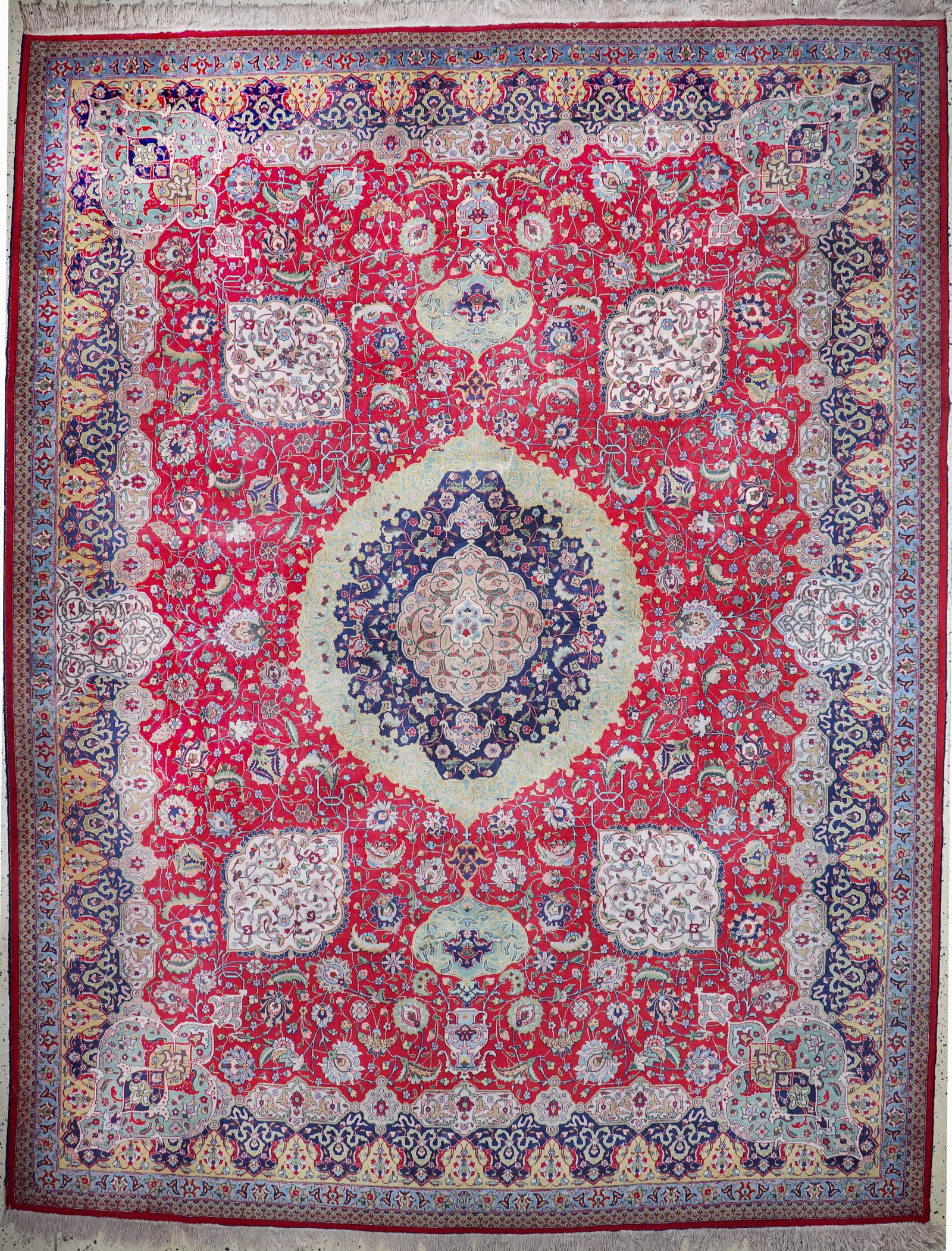Tabriz old, Persia, early 20th century, wool on cotton: Tabriz old, Persia, early 20th century, wool on cotton, approx. 390 x 298 cm, condition: 3.Rugs Carpets & Flatweaves