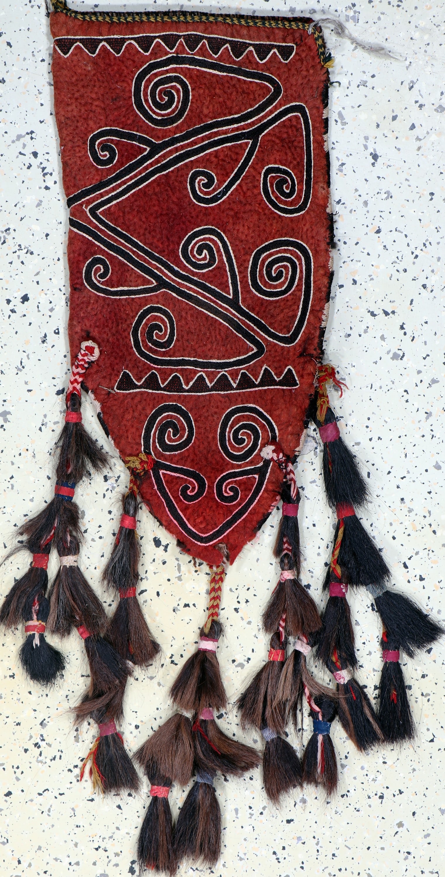 Felt Okbash, Uzbekistan, around 1900, wool on felt: Felt Okbash, Uzbekistan, around 1900, wool on felt, approx. 71 x 36 cm, condition: 2. Rugs, Carpets & Flatweaves