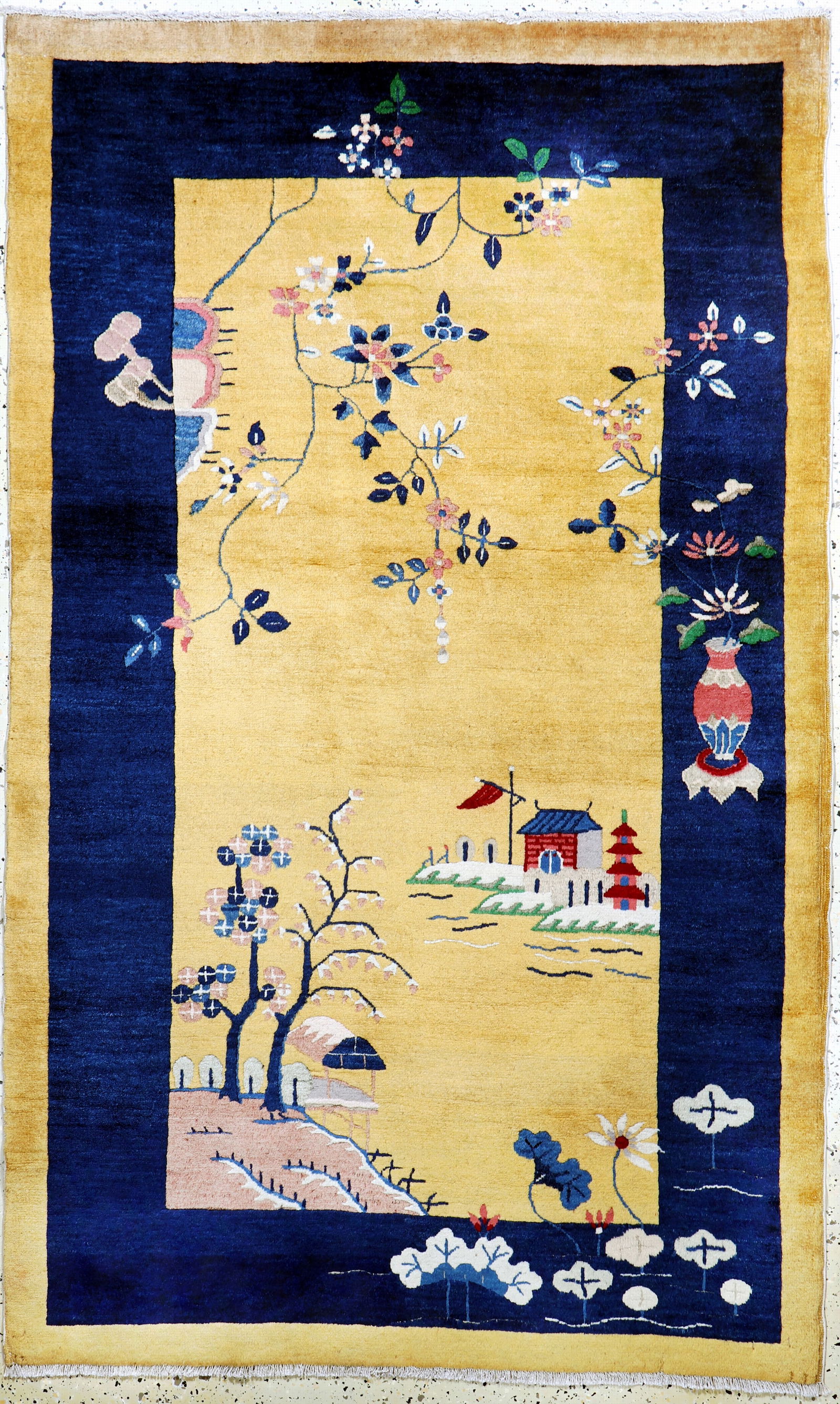 Antique Beijing fine, China, around 1900, corkwool on (1 of 6)