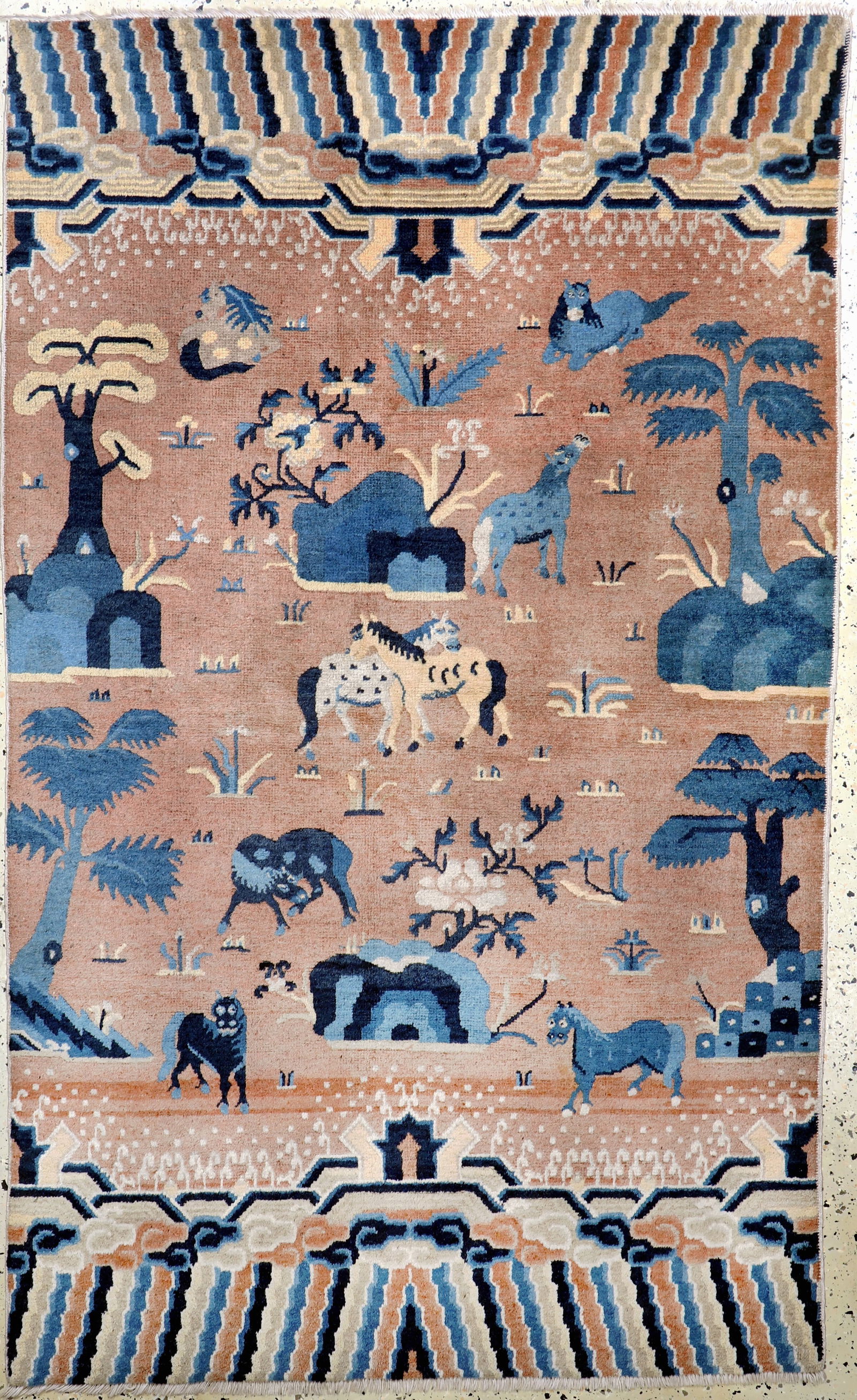 Ning-Hsia '8 holy horses', China, around 1900, wool (1 of 11)