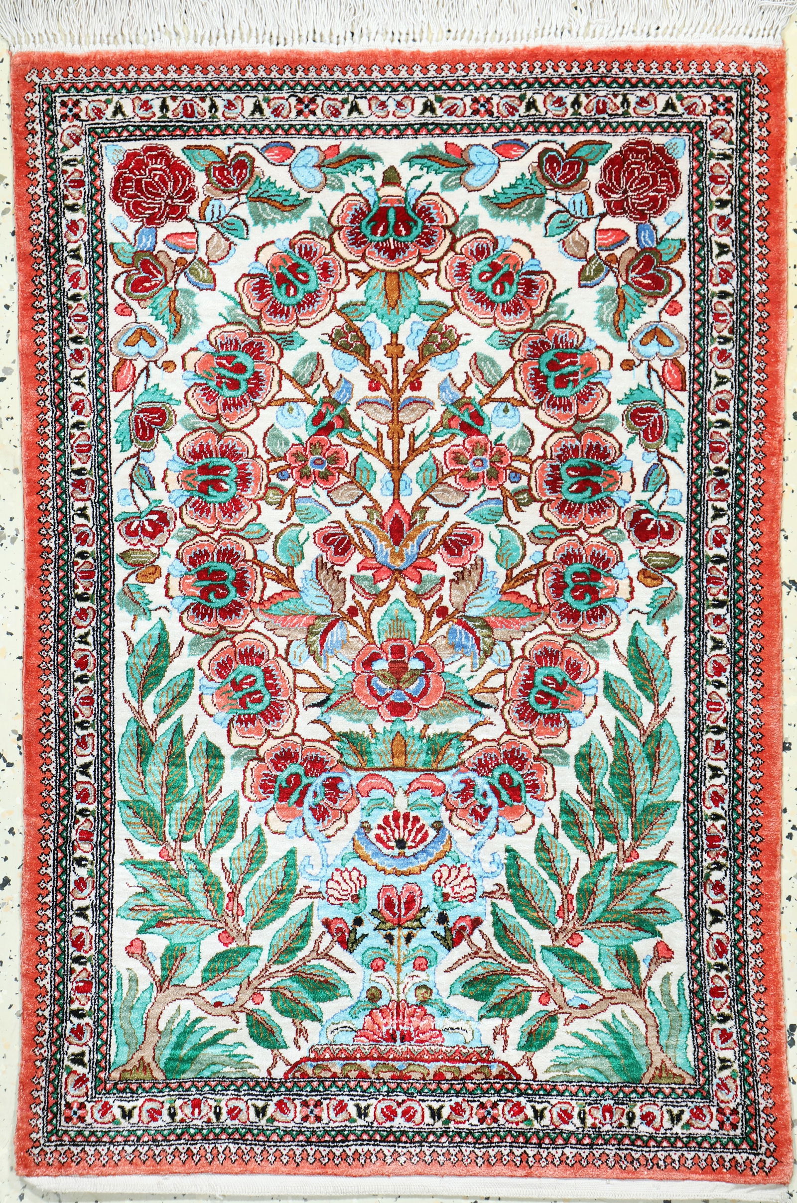 Qum silk, Persia, end of the 20th century, pure natural (1 of 4)