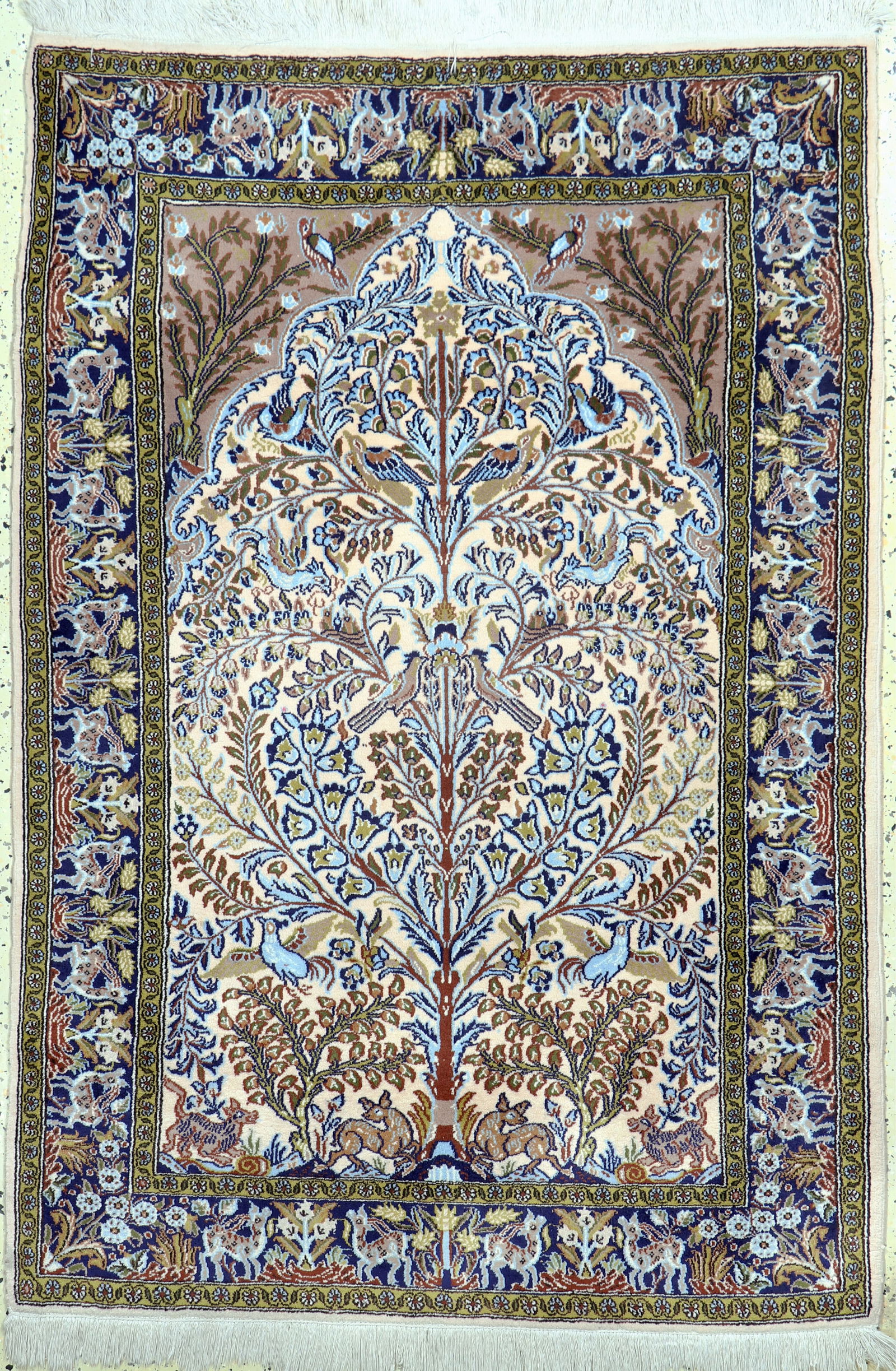 Qum, Persia, late 20th century, wool with silk (1 of 6)